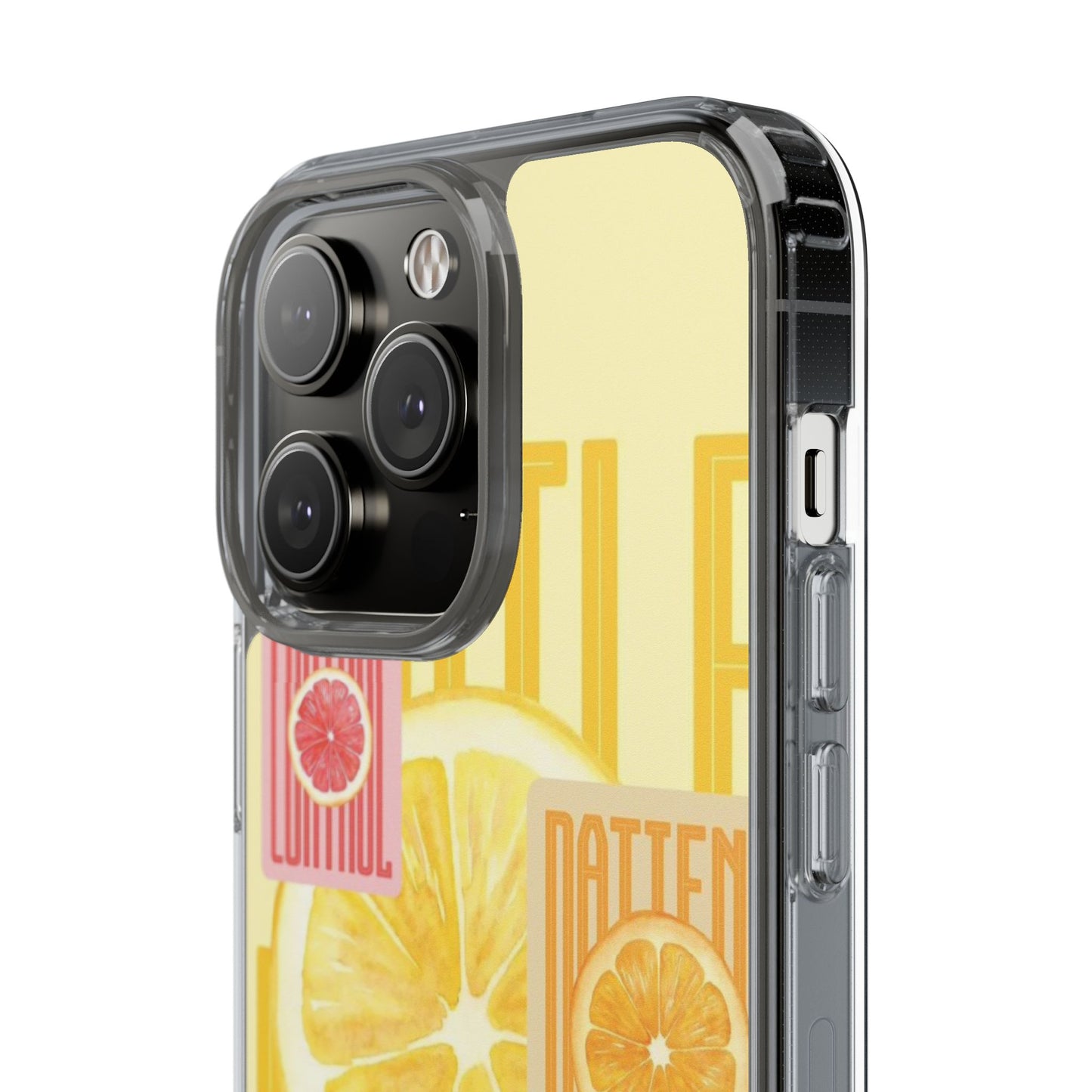 Clear Phone Case — Citrus Fruit Typography "Good Faith" Design