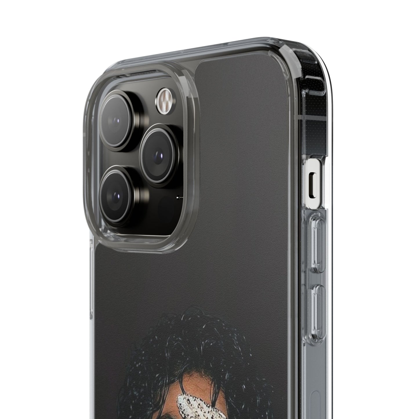 Michael Jackson Smiling Portrait Clear Phone Case — Retro Pop Icon Design
