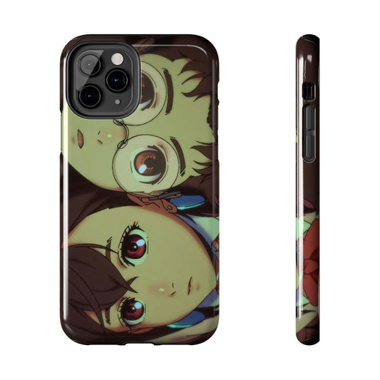 Anime Duo Tough Phone Case β Cute Chibi Sisters Protective Cover