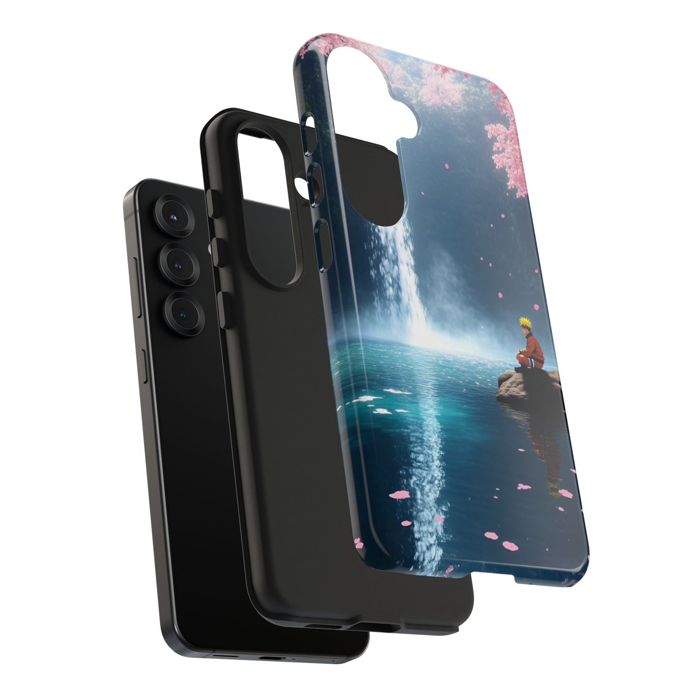 Naruto Scenic Tough Phone Case — Waterfall Meditation Anime Cover