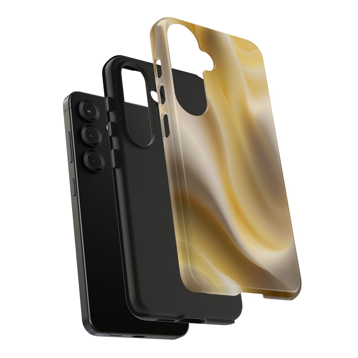 Gold Marble Tough Phone Case — Protective iPhone Case with Elegant Swirl Design