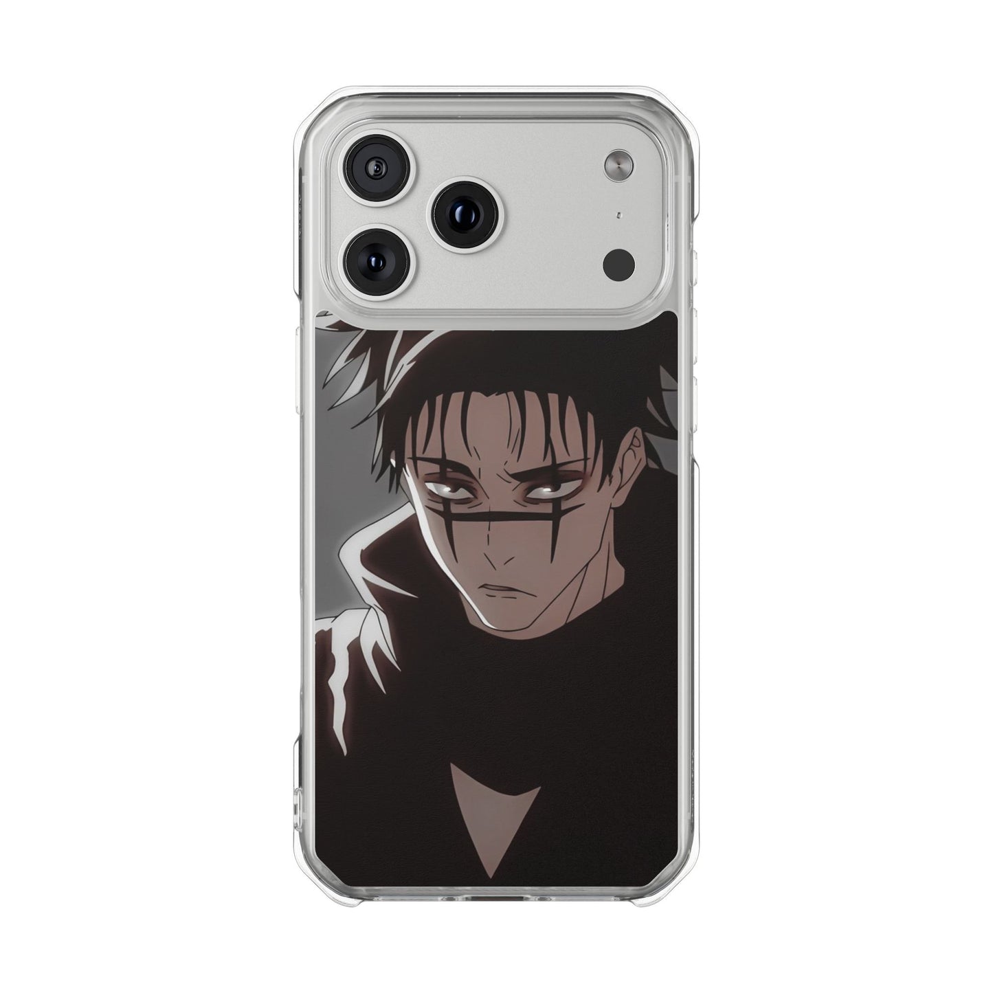 Clear Magnetic Phone Case — Dark Anime Character Design