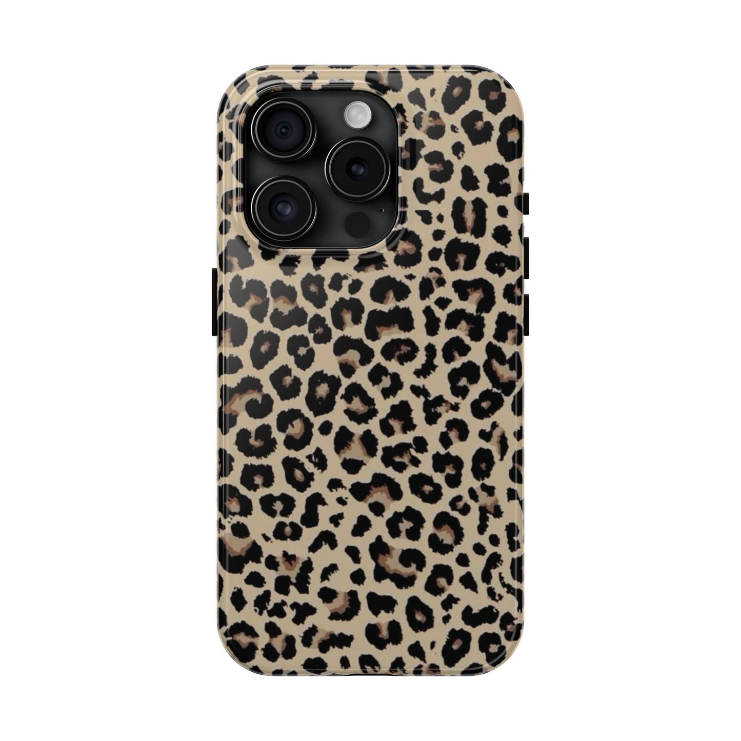 Leopard Print Tough Phone Case — Durable Protective iPhone Cover