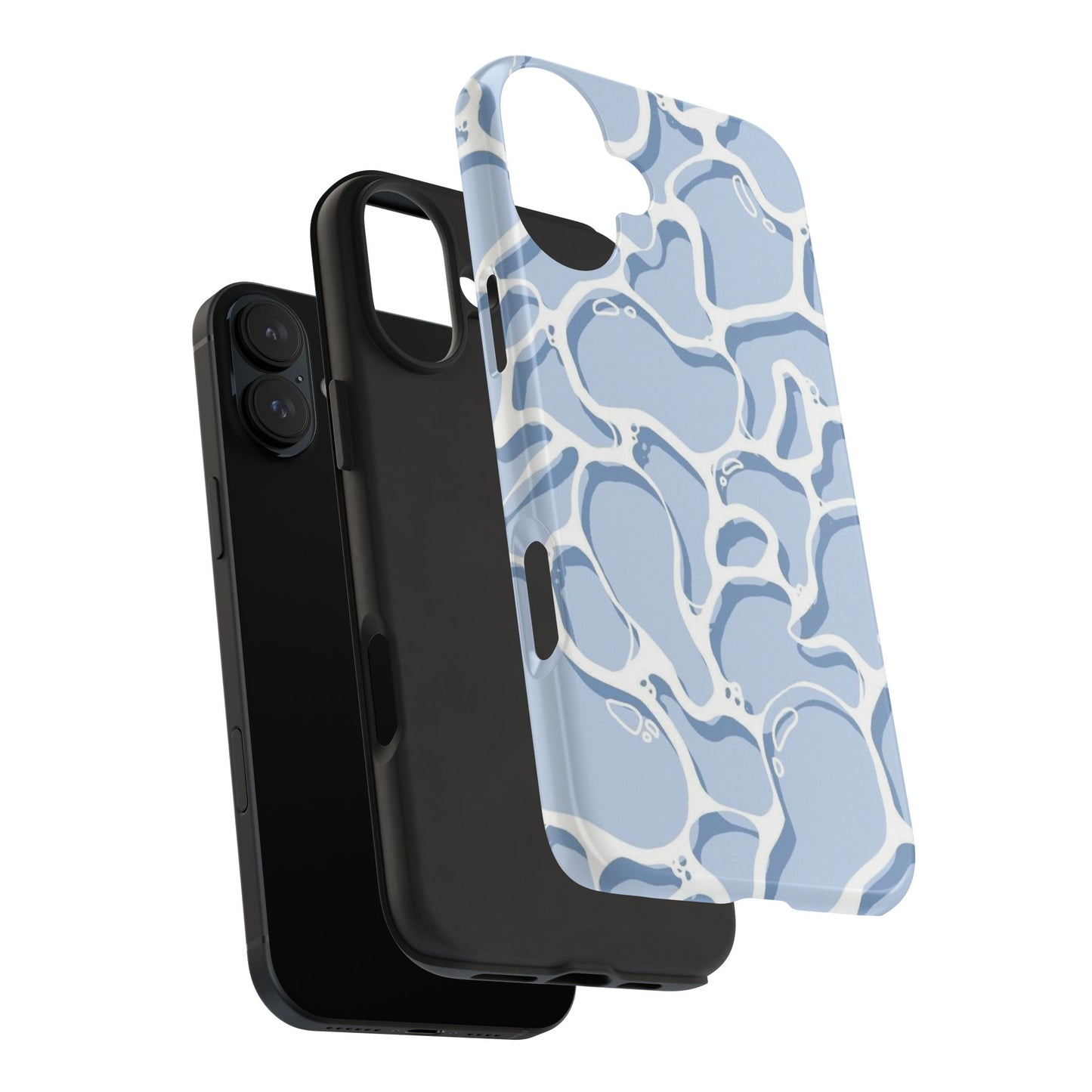 Blue Abstract Pool Pattern Tough Phone Case