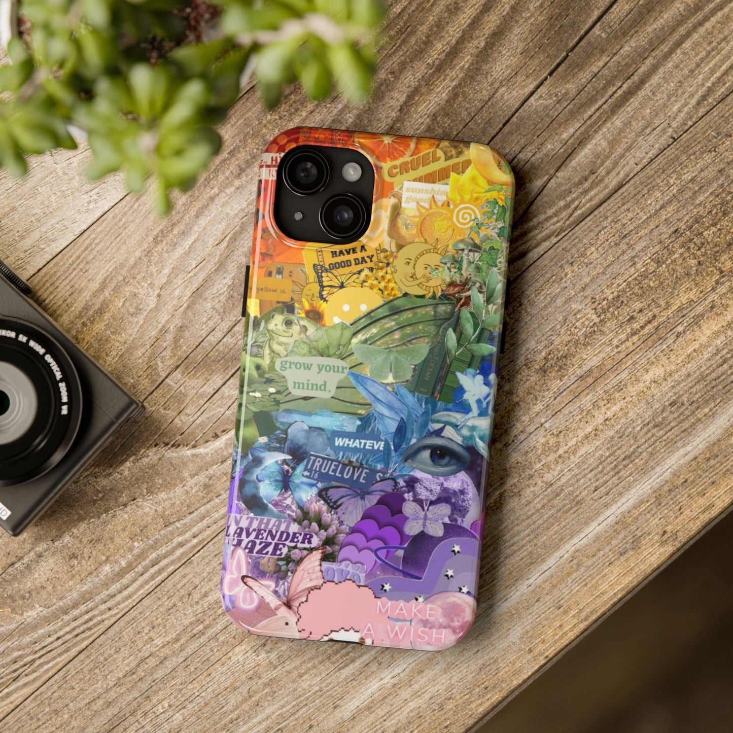 Collage Art Phone Case — 'Grow Your Mind' Lavender Haze Tough Case