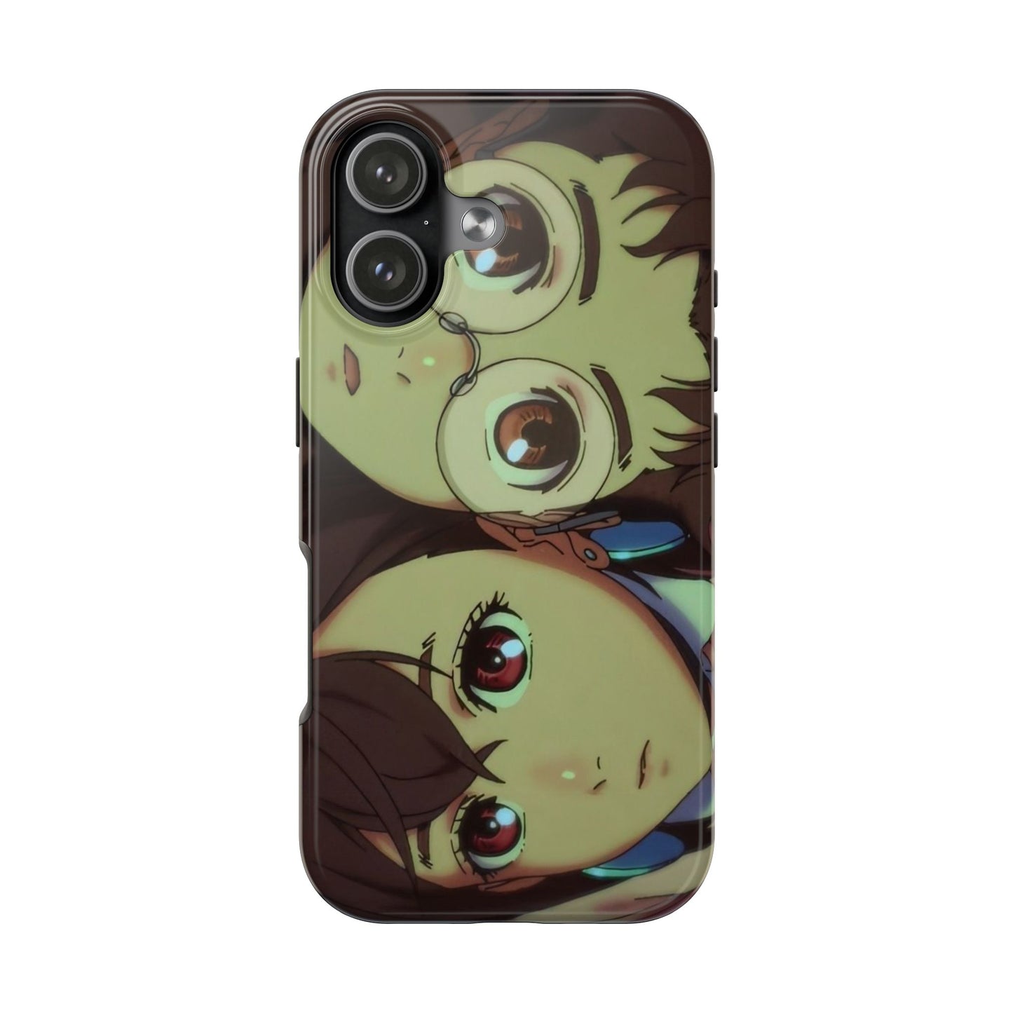 Anime Duo Tough Phone Case — Cute Chibi Sisters Protective Cover