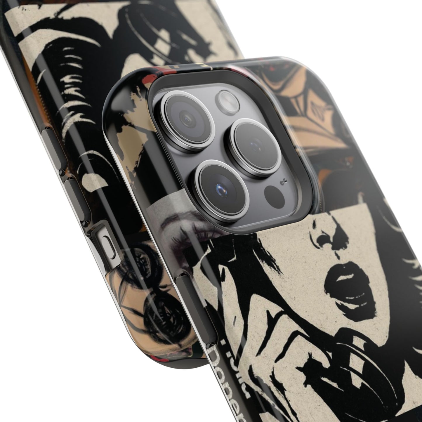 Magnetic Impact Phone Case — Retro Pop Art "Music Is My Drug" Design