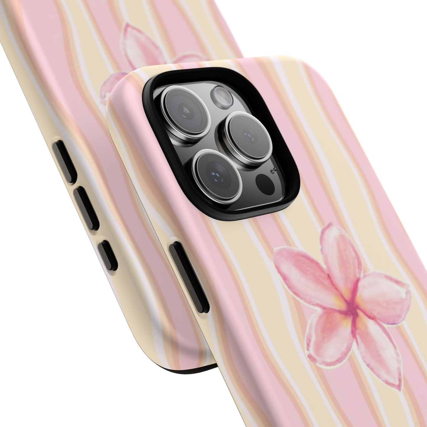 Pink Plumeria Phone Case - Tropical Floral Tough Phone Case