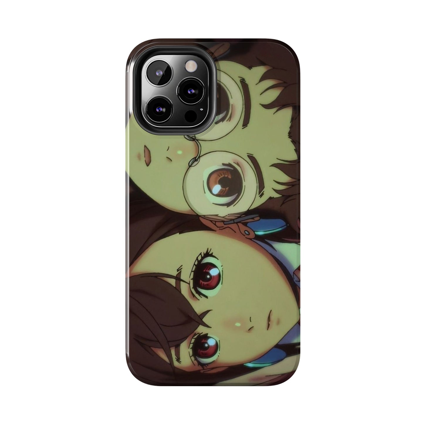Anime Duo Tough Phone Case — Cute Chibi Sisters Protective Cover