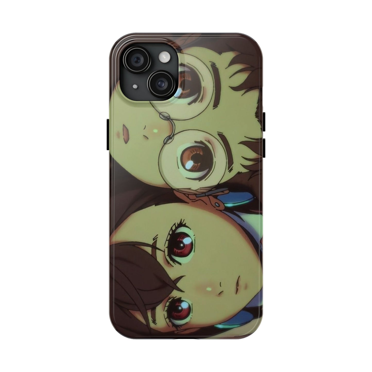 Anime Duo Tough Phone Case — Cute Chibi Sisters Protective Cover