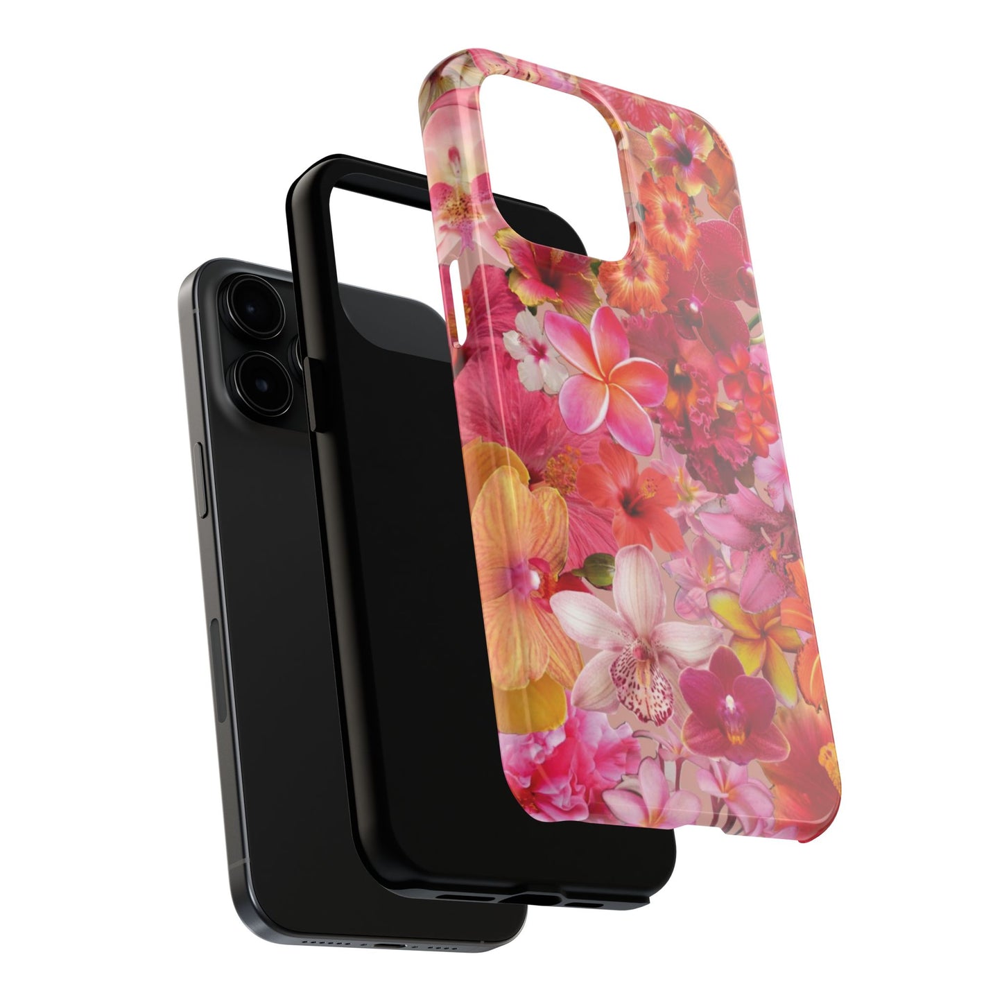 Tough Phone Case — Pink Tropical Floral Orchids Phone Cover