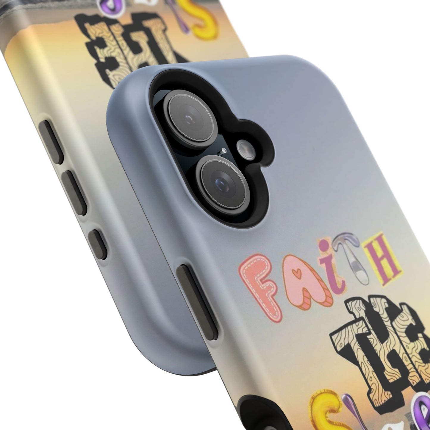 Magnetic Impact-Resistant Phone Case — "Faith the Size of a Mustard Seed" Sunset Design