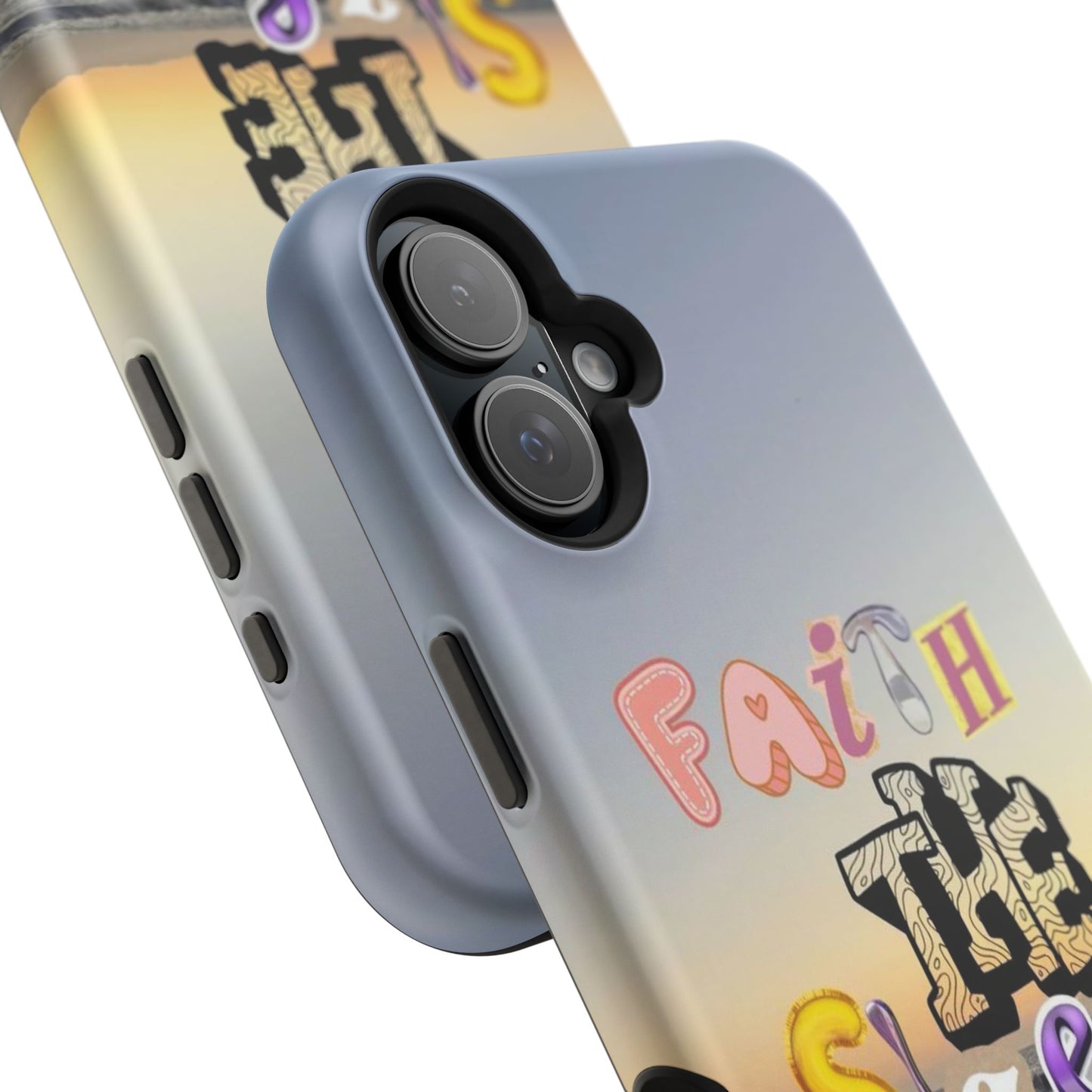 Magnetic Impact-Resistant Phone Case — "Faith the Size of a Mustard Seed" Sunset Design