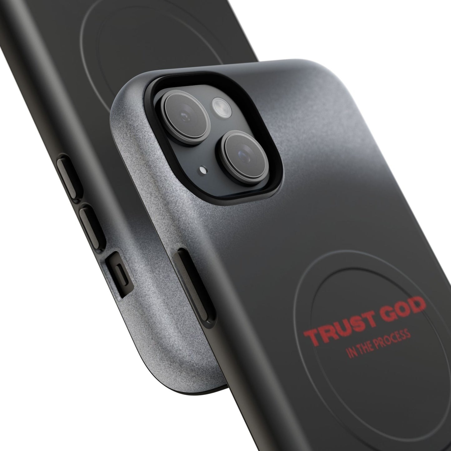 MagSafe Phone Case — "Trust God in the Process" Black Magnetic Tough Case