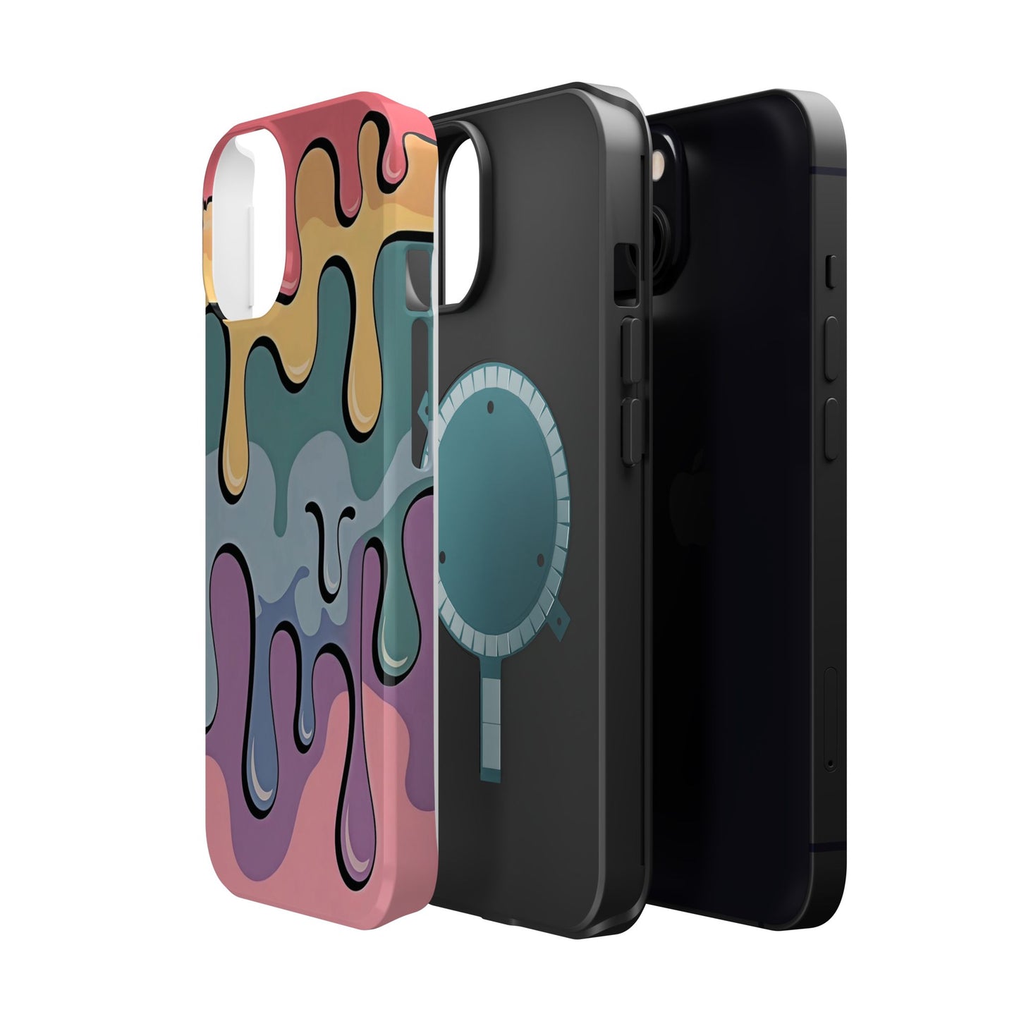 Colorful Drip Magnetic Phone Case — Impact-Resistant iPhone Cover