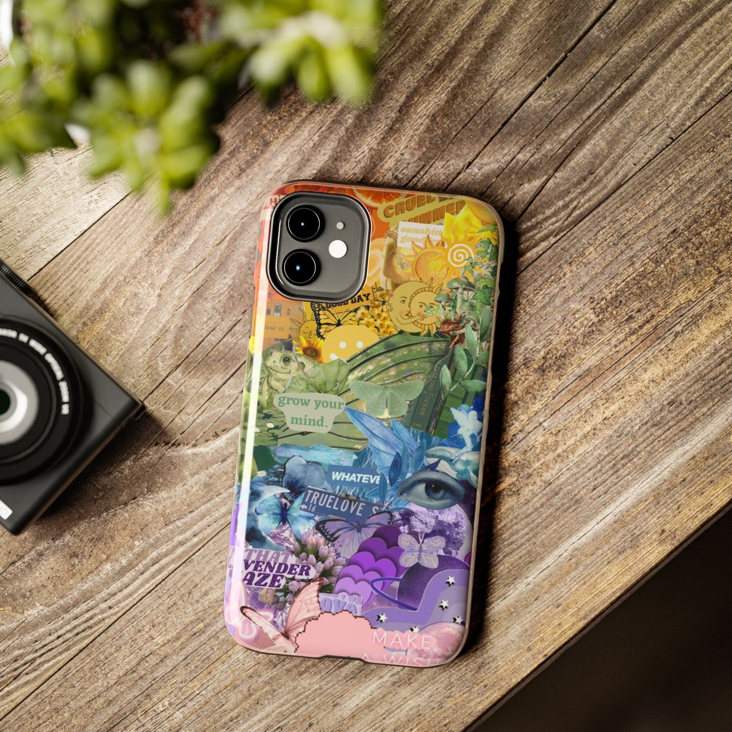 Collage Art Phone Case — 'Grow Your Mind' Lavender Haze Tough Case