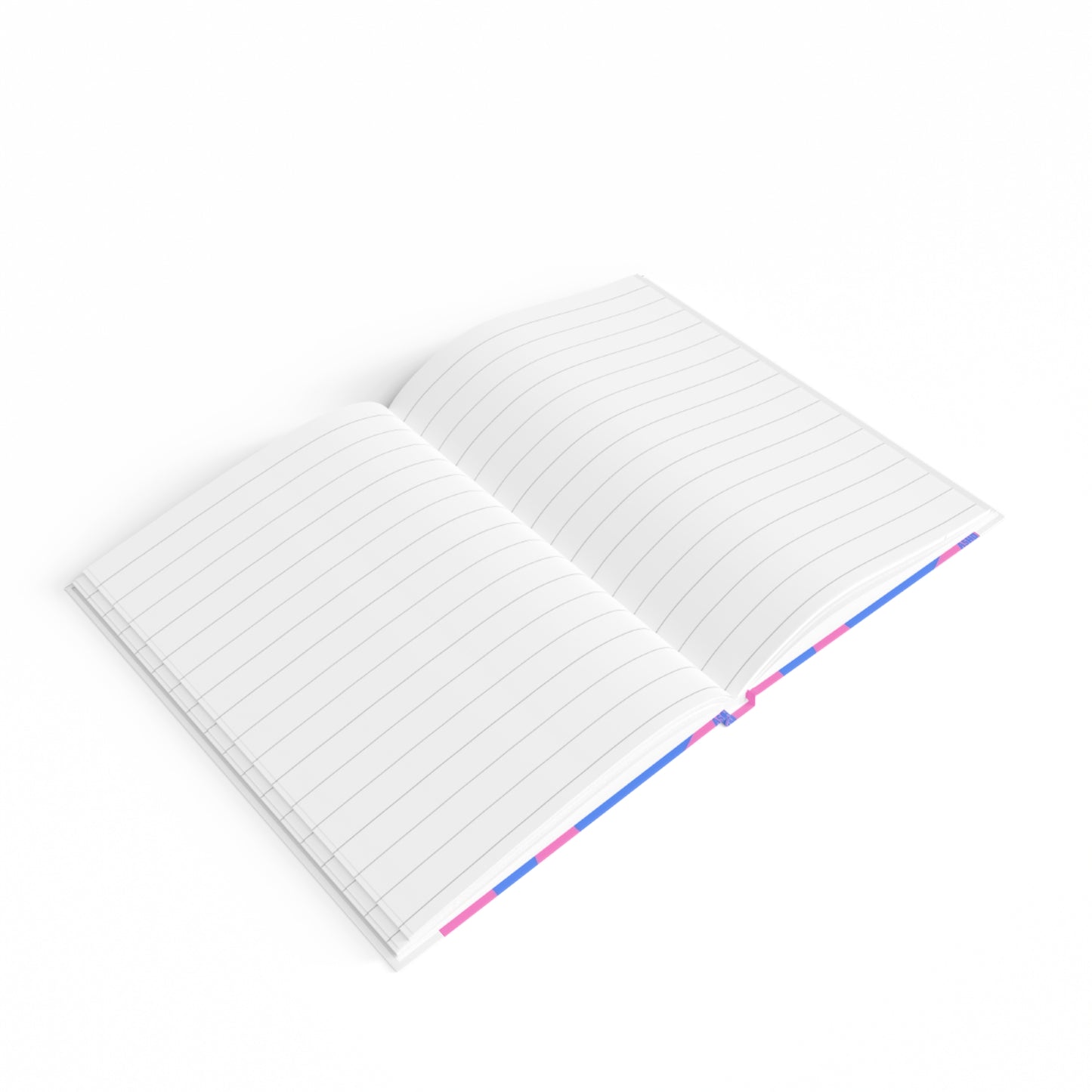 Abstract Retro Swirl Journal — Pink & Blue Ruled Notebook for Notes, Ideas & Gifts