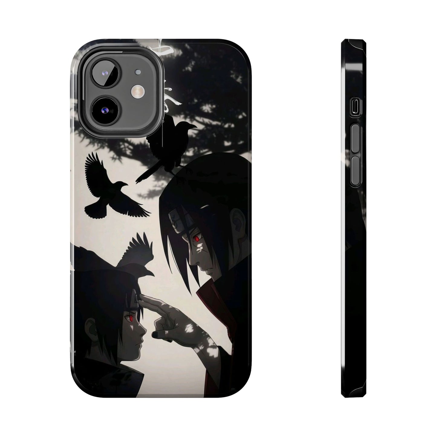 Anime Raven Silhouette Phone Case — Dark Red Eye Tough Protective Case