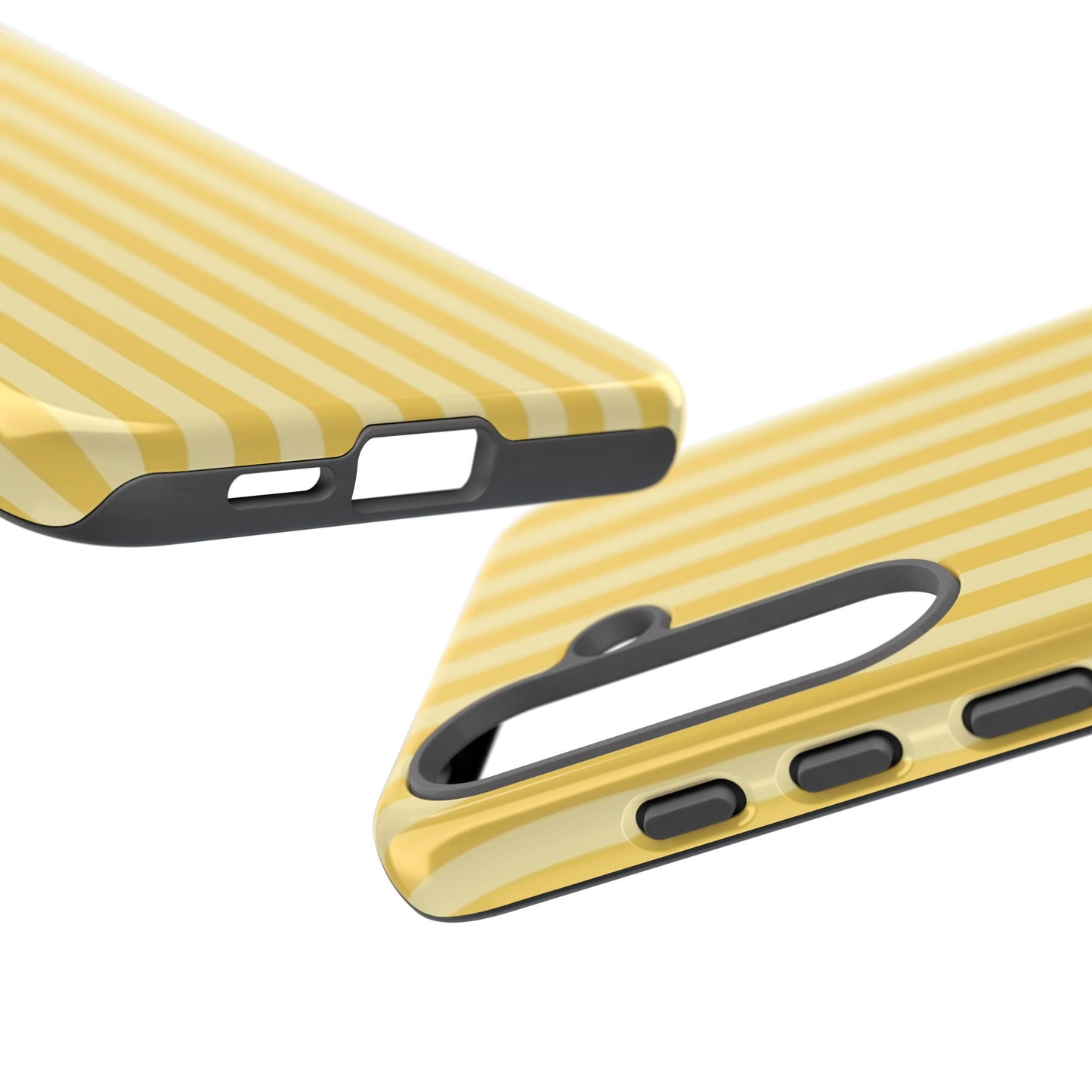 Yellow Stripe Tough Phone Case — Durable Protective iPhone Cover