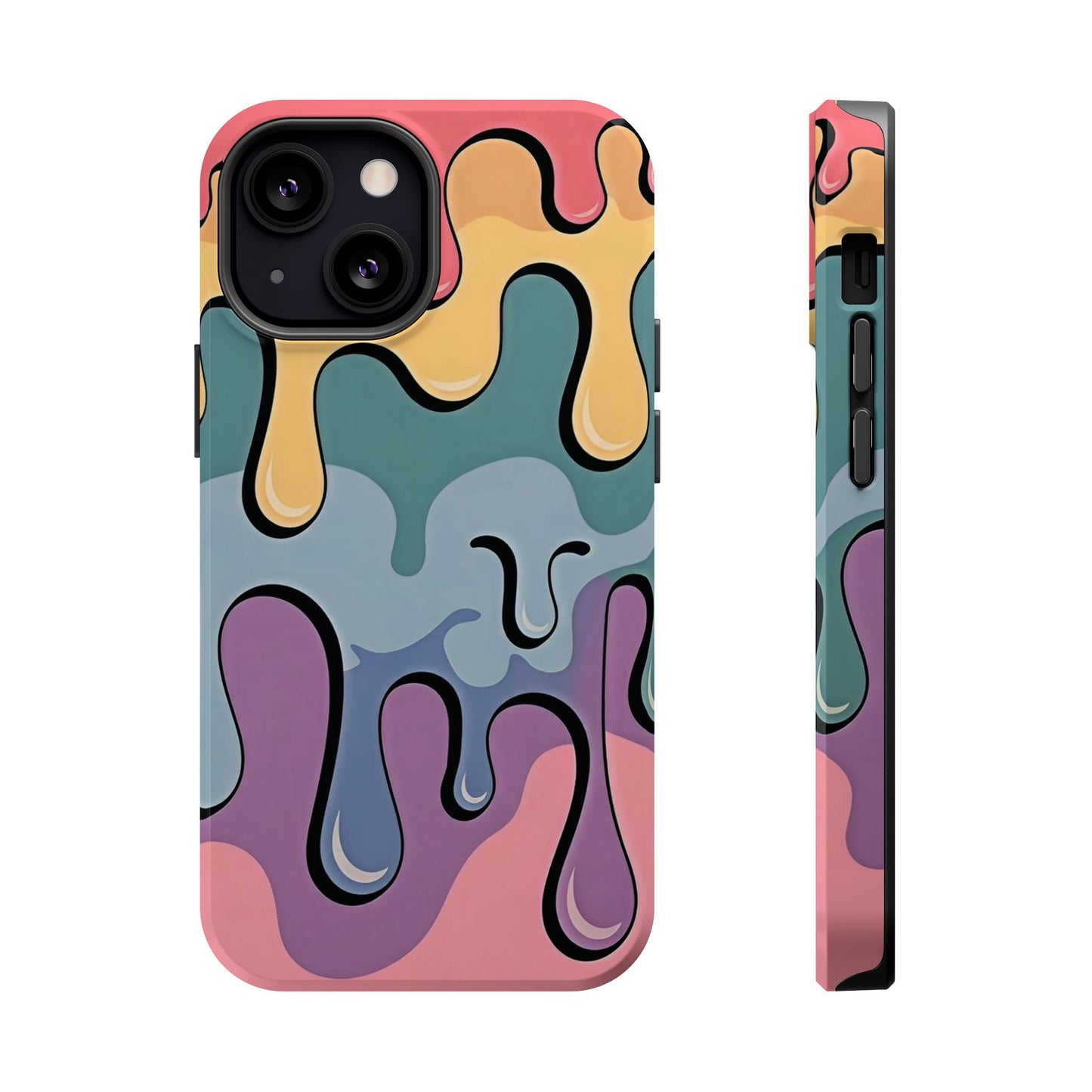 Colorful Drip Magnetic Phone Case — Impact-Resistant iPhone Cover