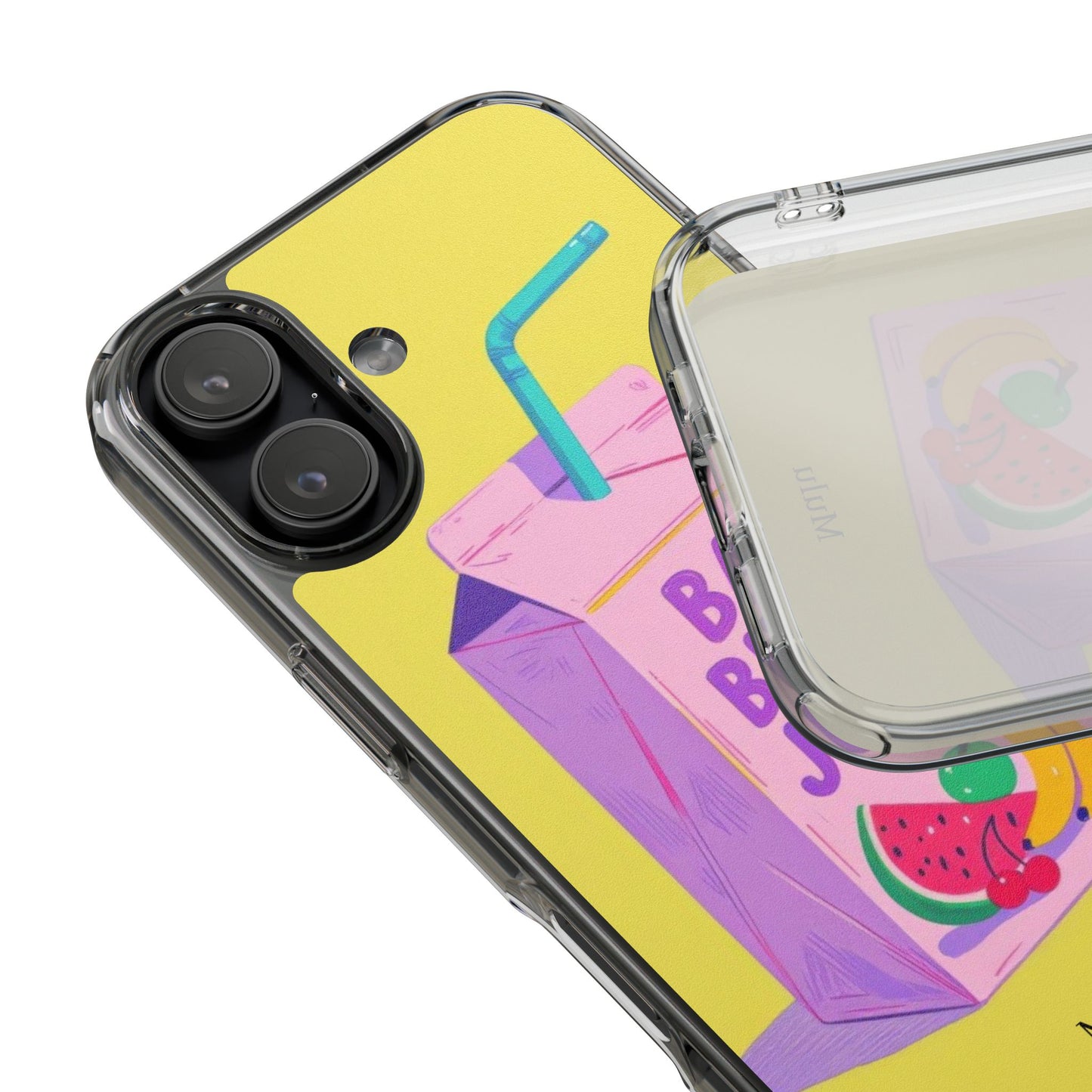Clear Impact-Resistant Phone Case — "Bad Bitch Juice" Cartoon Juice Box Design