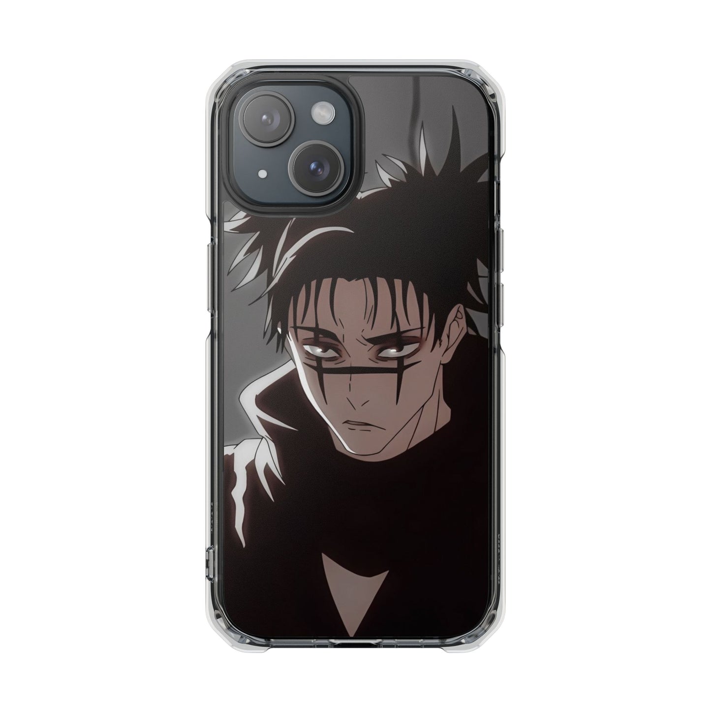 Clear Magnetic Phone Case — Dark Anime Character Design