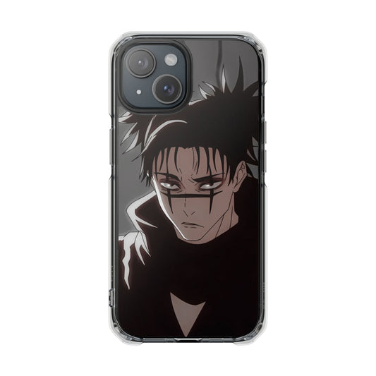 Clear Magnetic Phone Case — Dark Anime Character Design