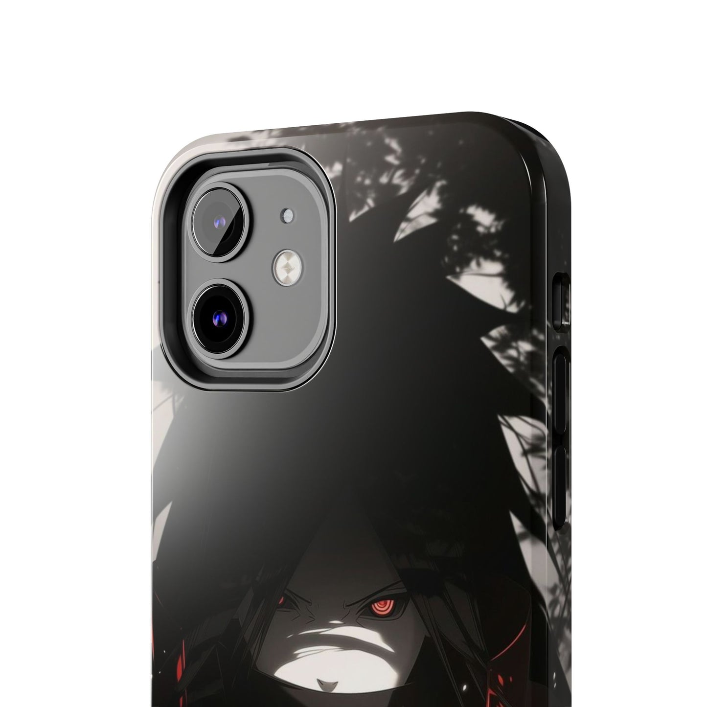 Anime Dark Ninja Phone Case — Red Eye Silhouette Tough Phone Case