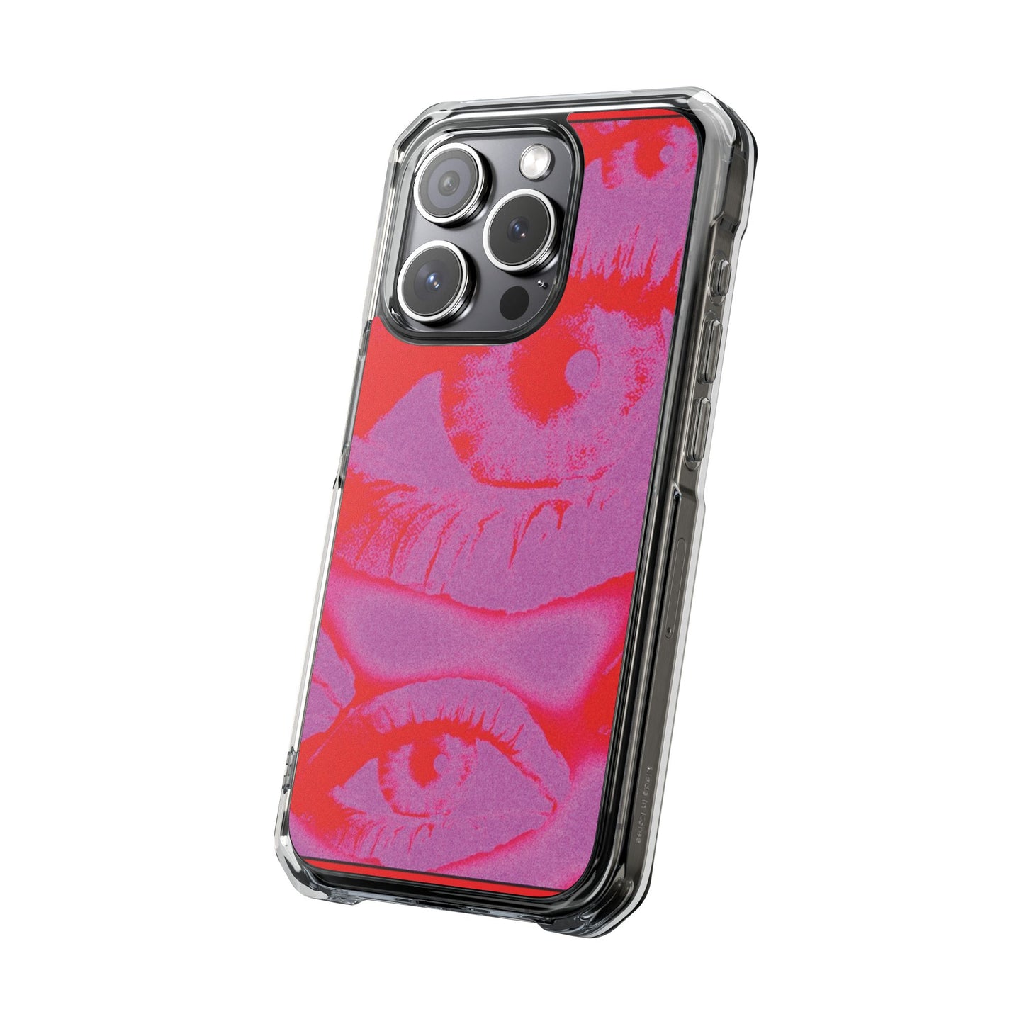 Phone Case — Pop Art Red Eyes Magnetic Clear Impact Case