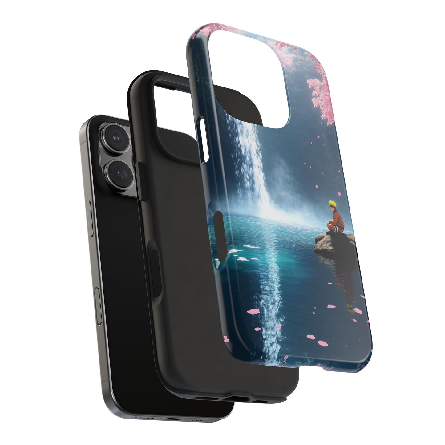 Naruto Scenic Tough Phone Case — Waterfall Meditation Anime Cover