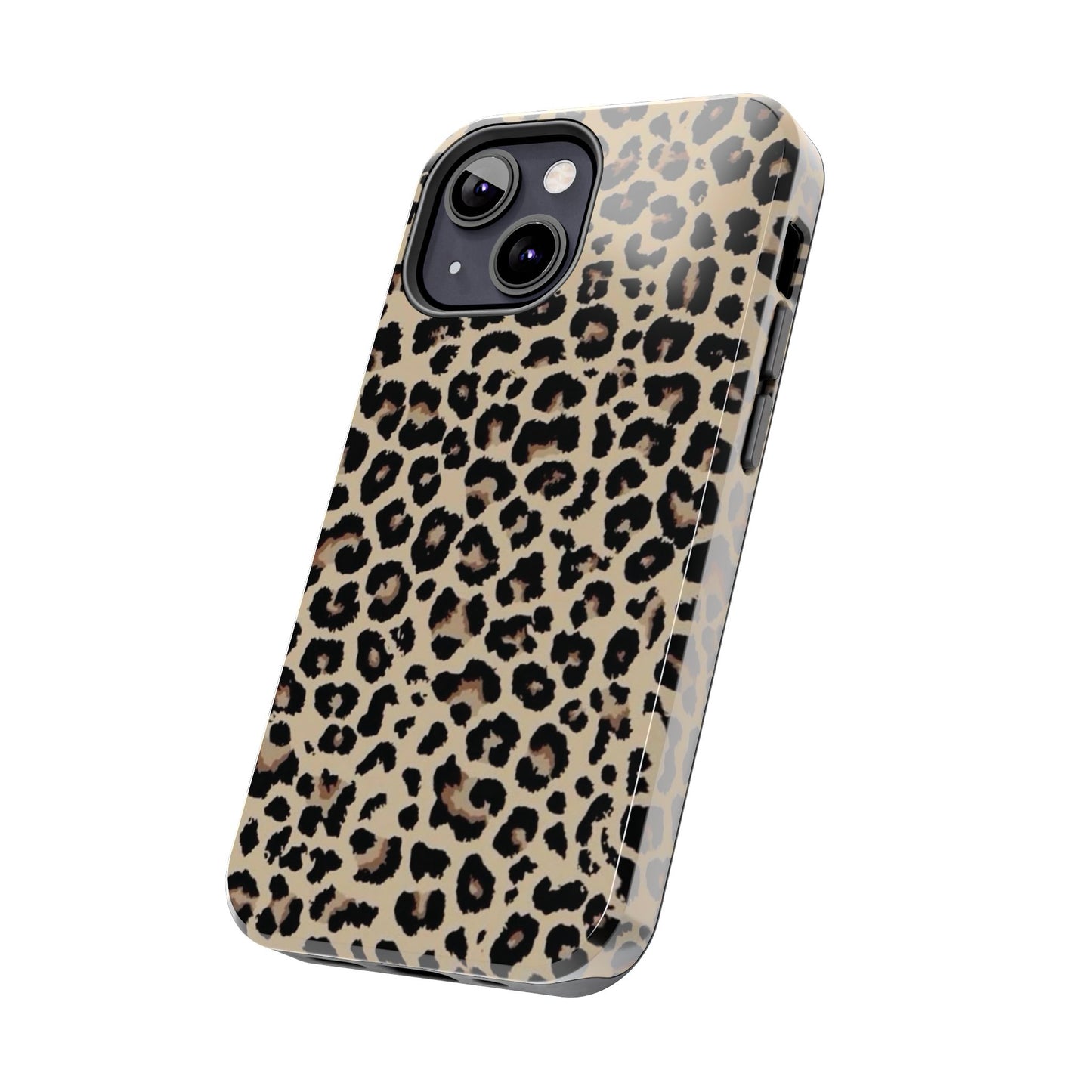 Leopard Print Tough Phone Case — Durable Protective iPhone Cover