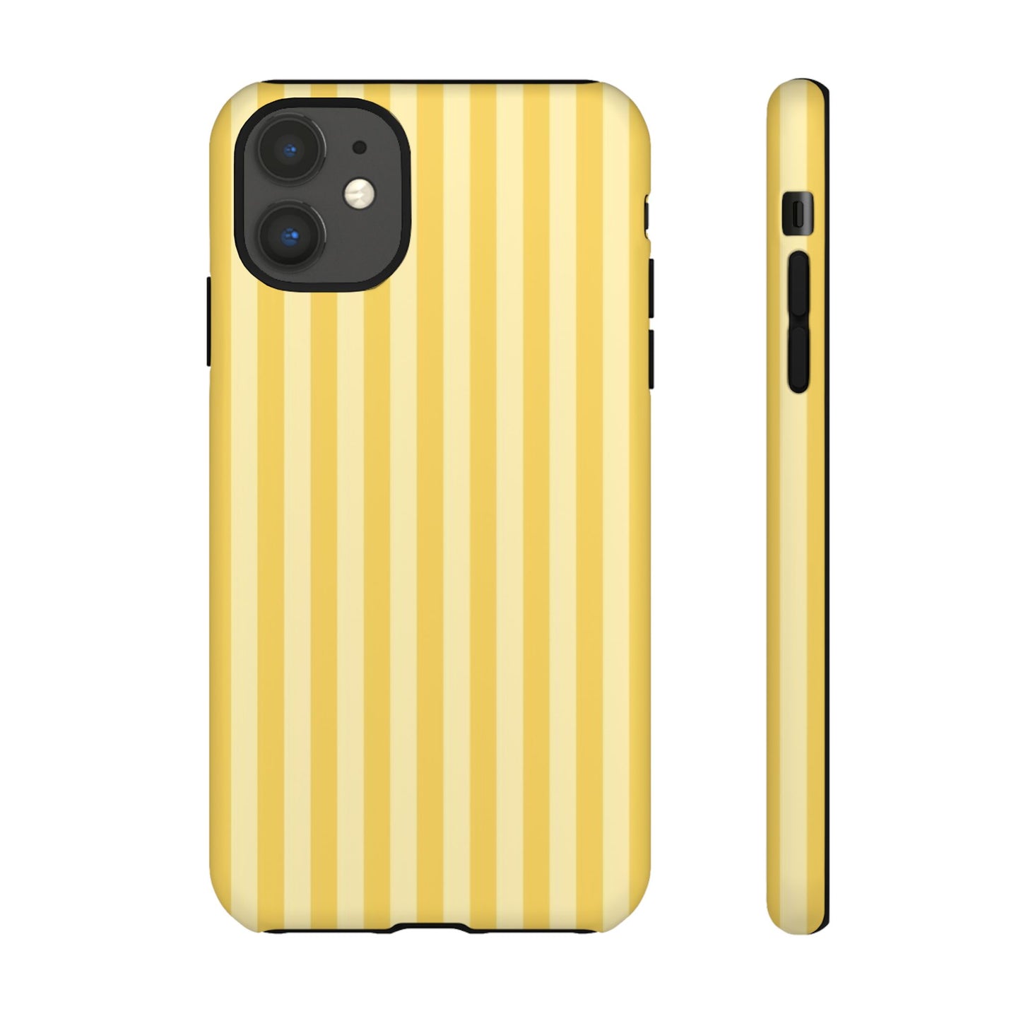 Yellow Stripe Tough Phone Case — Durable Protective iPhone Cover