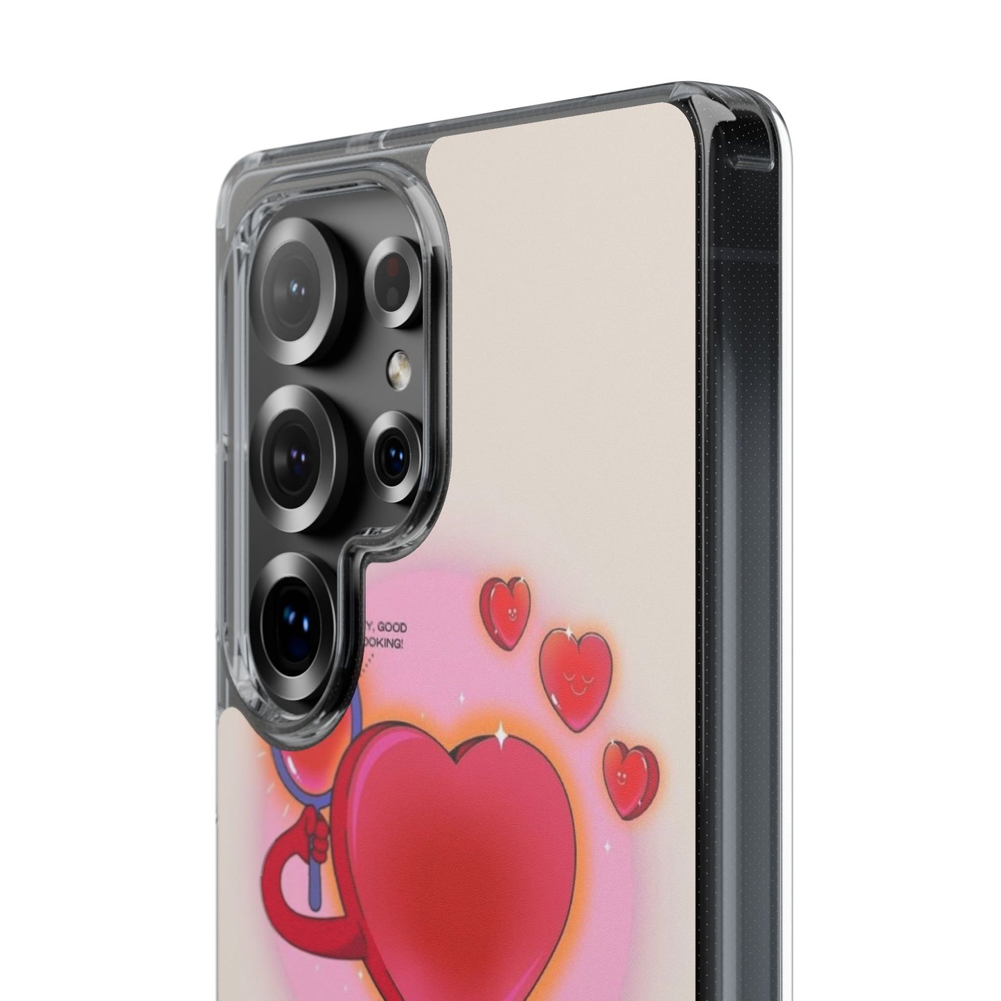 Clear Phone Case — "Be Kind to Yourself" Heart Design
