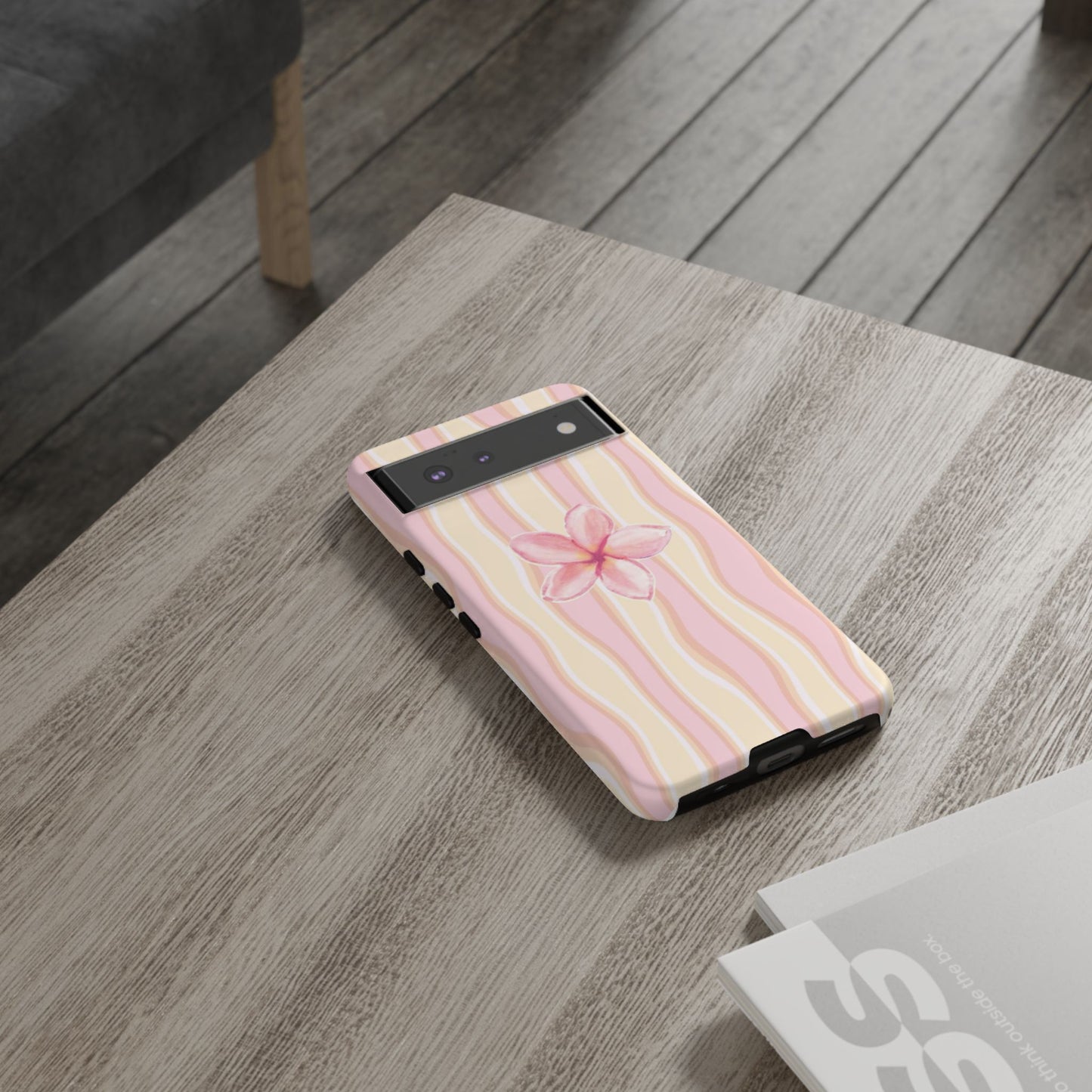 Pink Plumeria Phone Case - Tropical Floral Tough Phone Case