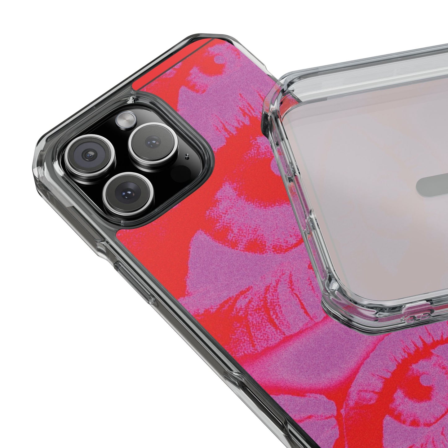 Phone Case — Pop Art Red Eyes Magnetic Clear Impact Case