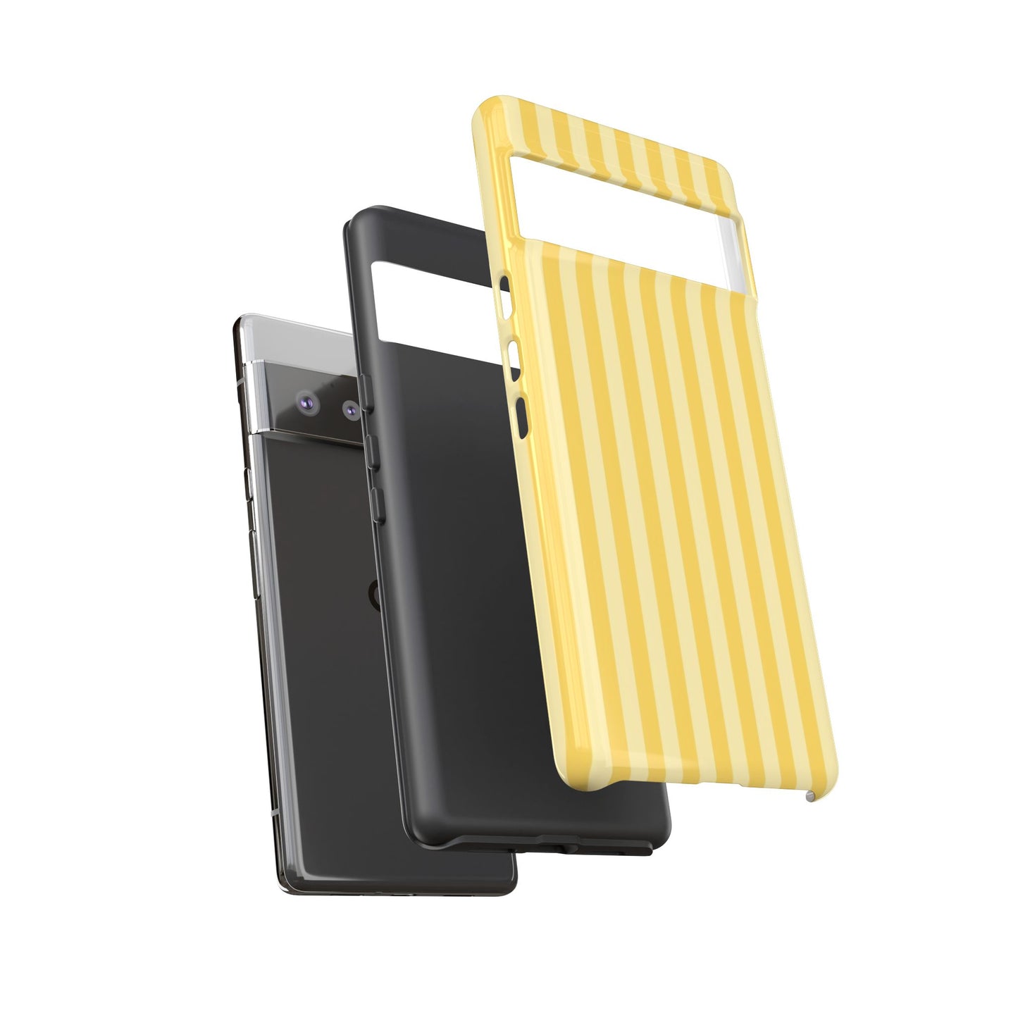 Yellow Stripe Tough Phone Case — Durable Protective iPhone Cover