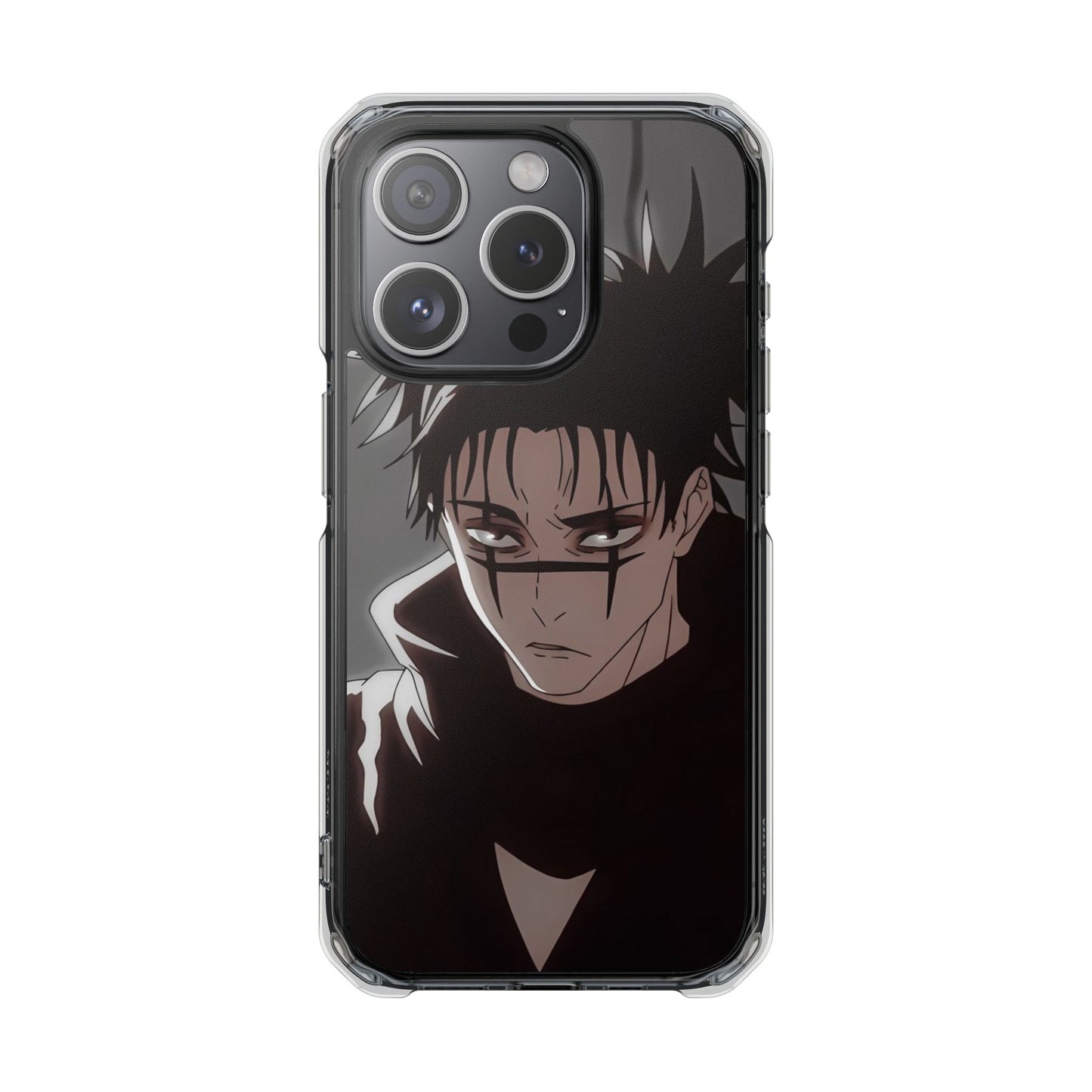 Clear Magnetic Phone Case — Dark Anime Character Design
