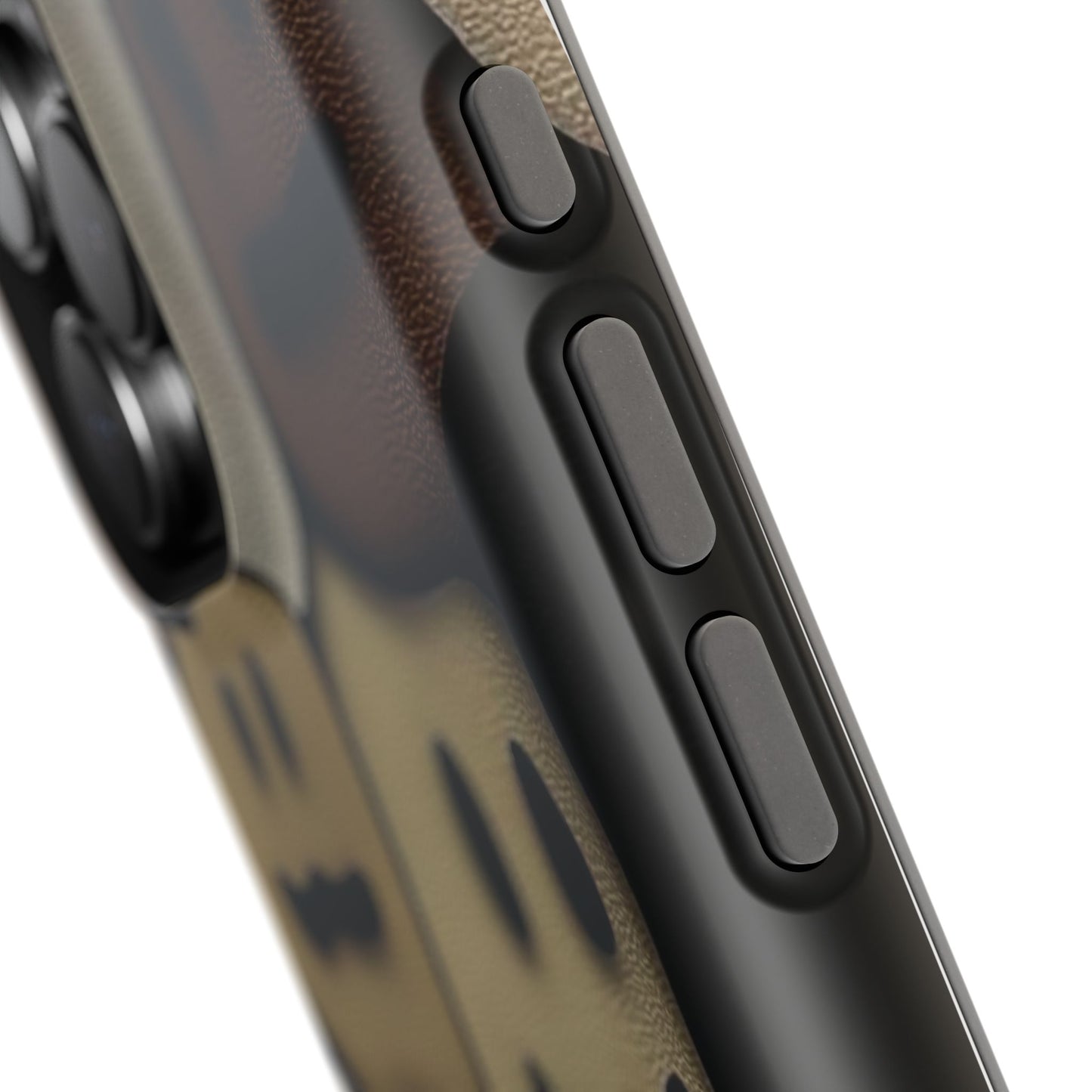 Magnetic Impact-Resistant Case — Brown Smiley Tile Phone Cover
