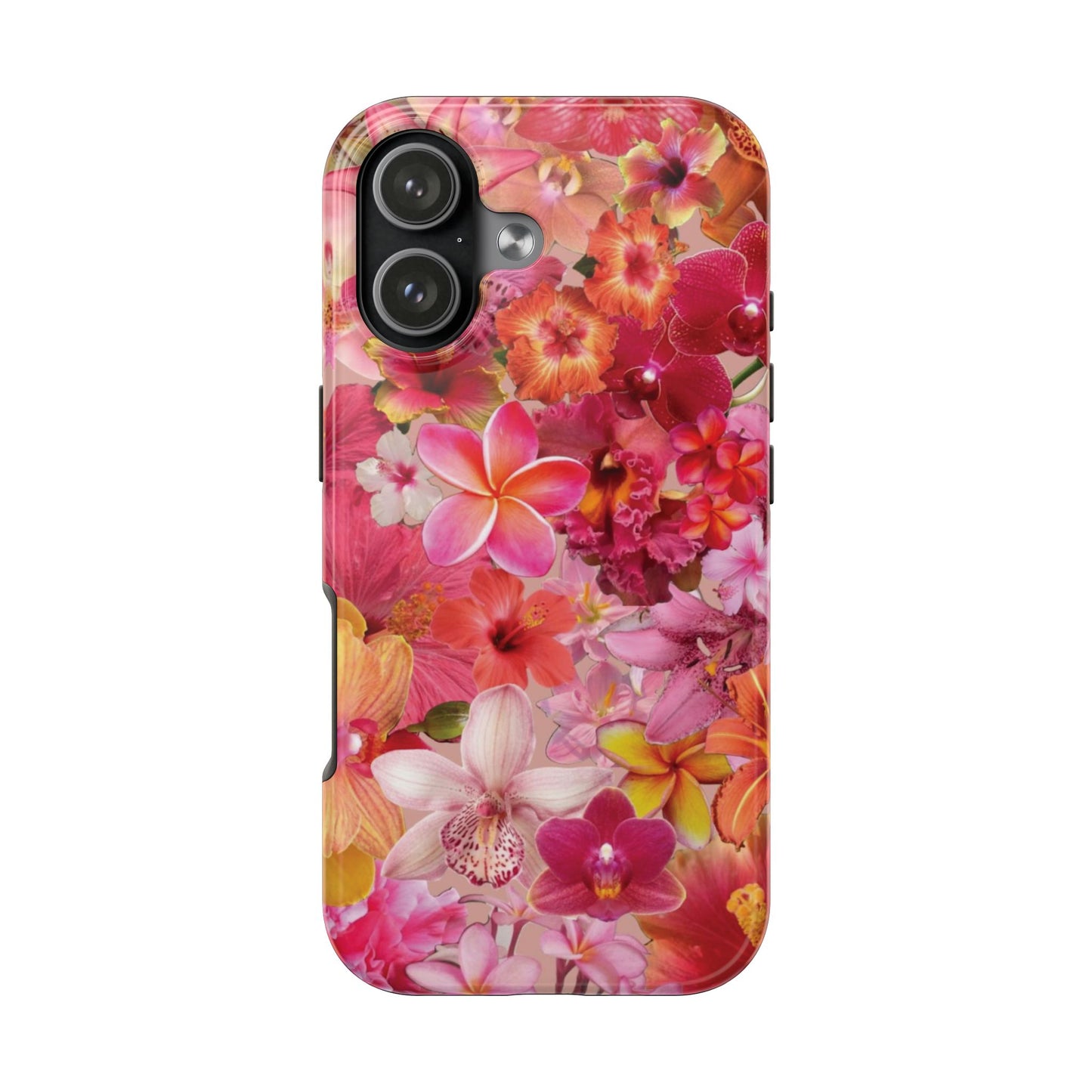Tough Phone Case — Pink Tropical Floral Orchids Phone Cover