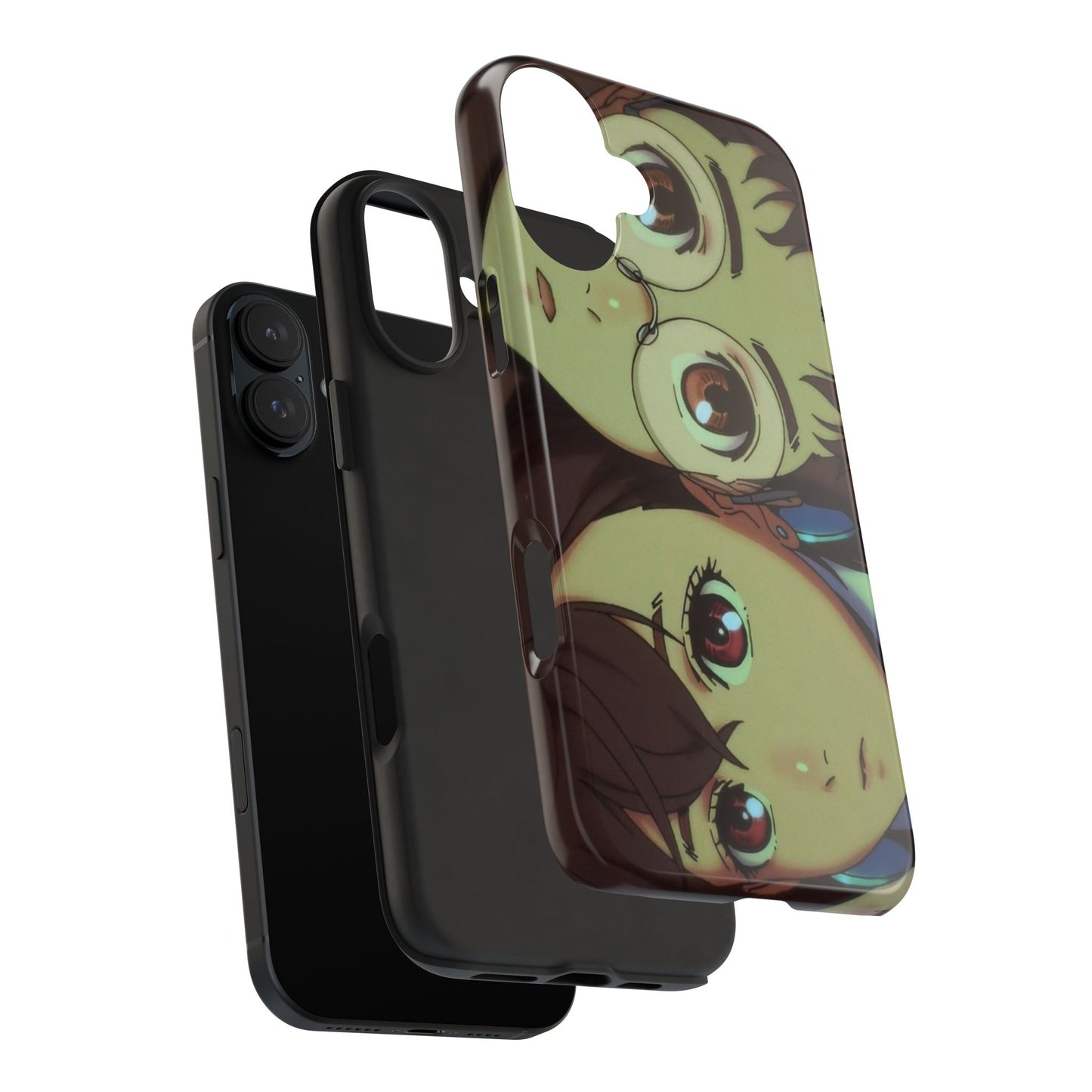 Anime Duo Tough Phone Case — Cute Chibi Sisters Protective Cover