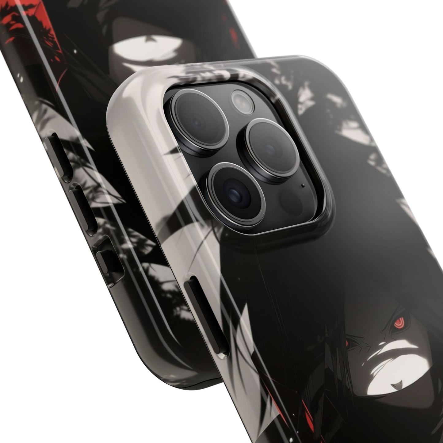 Anime Dark Ninja Phone Case — Red Eye Silhouette Tough Phone Case
