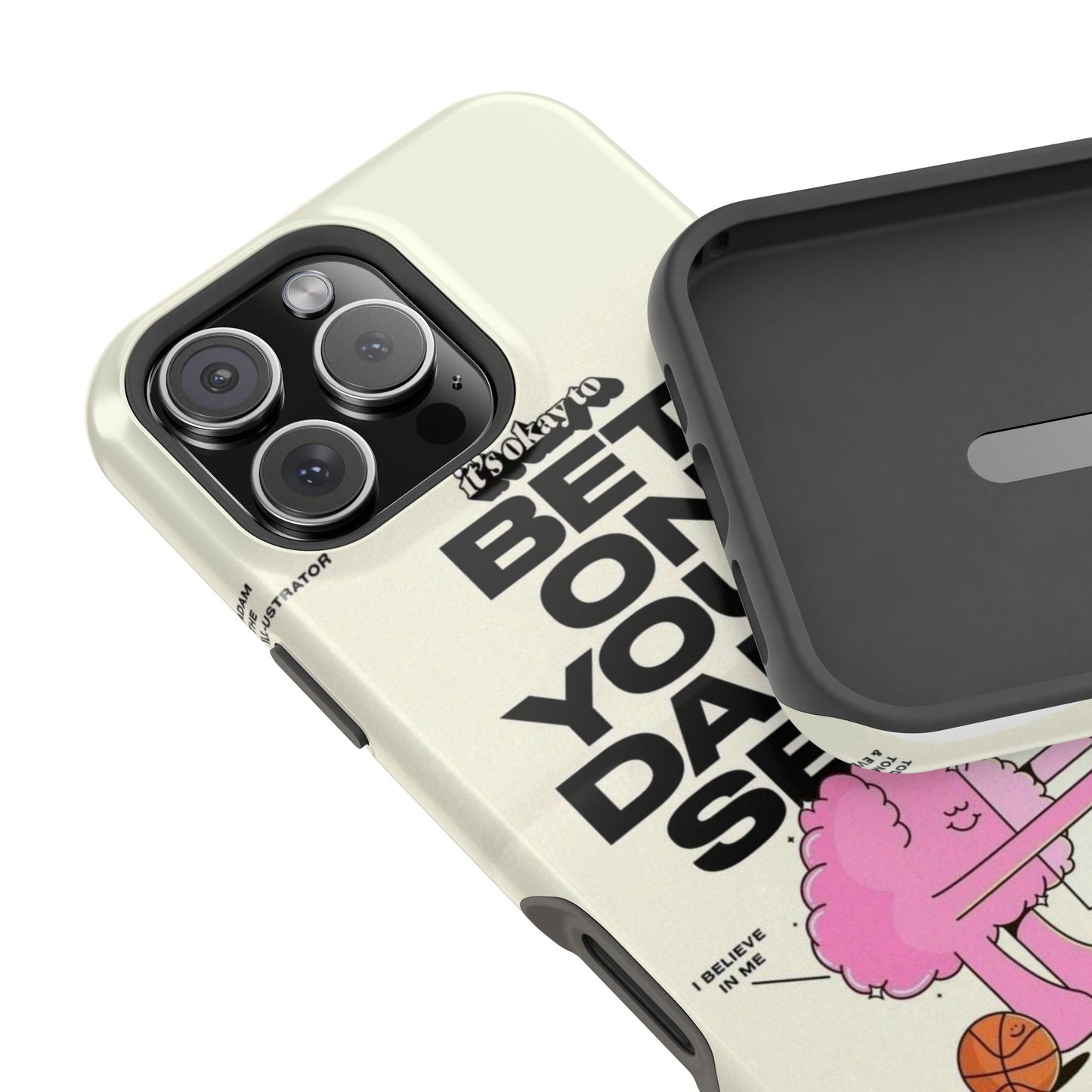 Magnetic Impact-Resistant Case — "Bet On Your Damn Self" Motivational Phone Cover