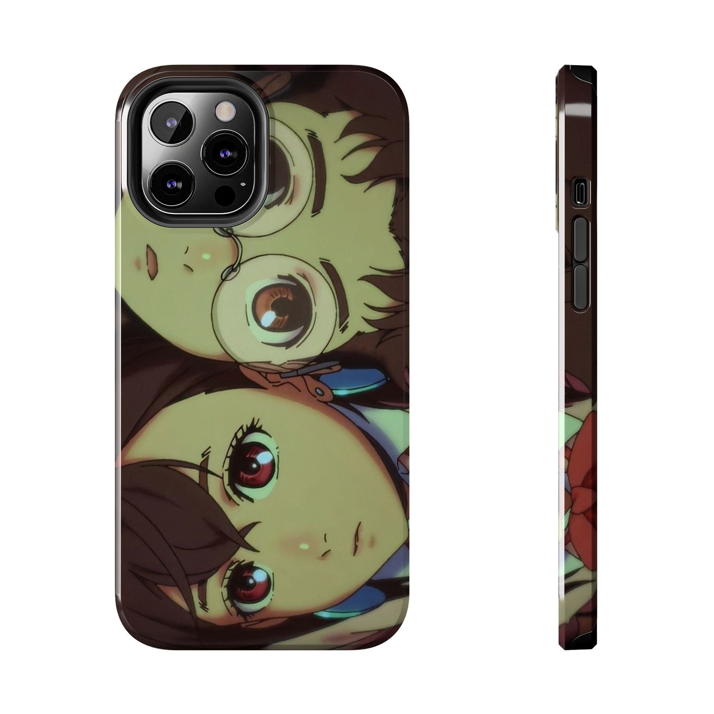 Anime Duo Tough Phone Case — Cute Chibi Sisters Protective Cover