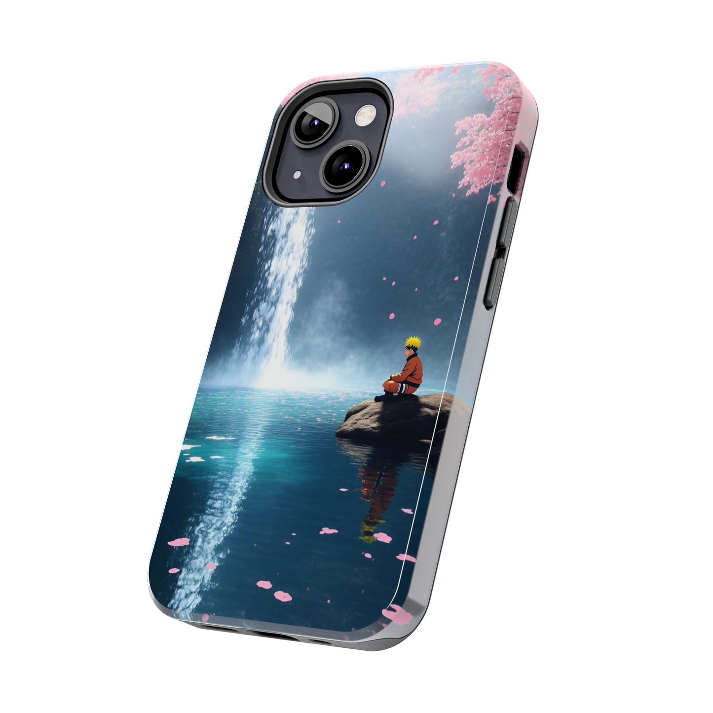 Naruto Scenic Tough Phone Case — Waterfall Meditation Anime Cover