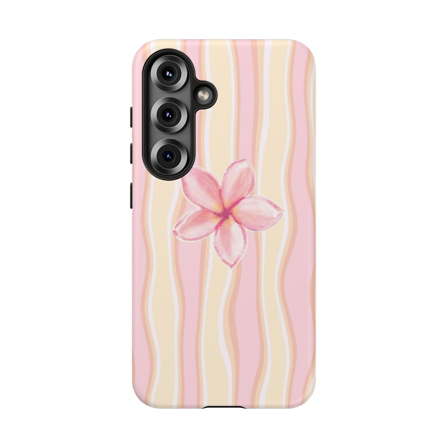 Pink Plumeria Phone Case - Tropical Floral Tough Phone Case