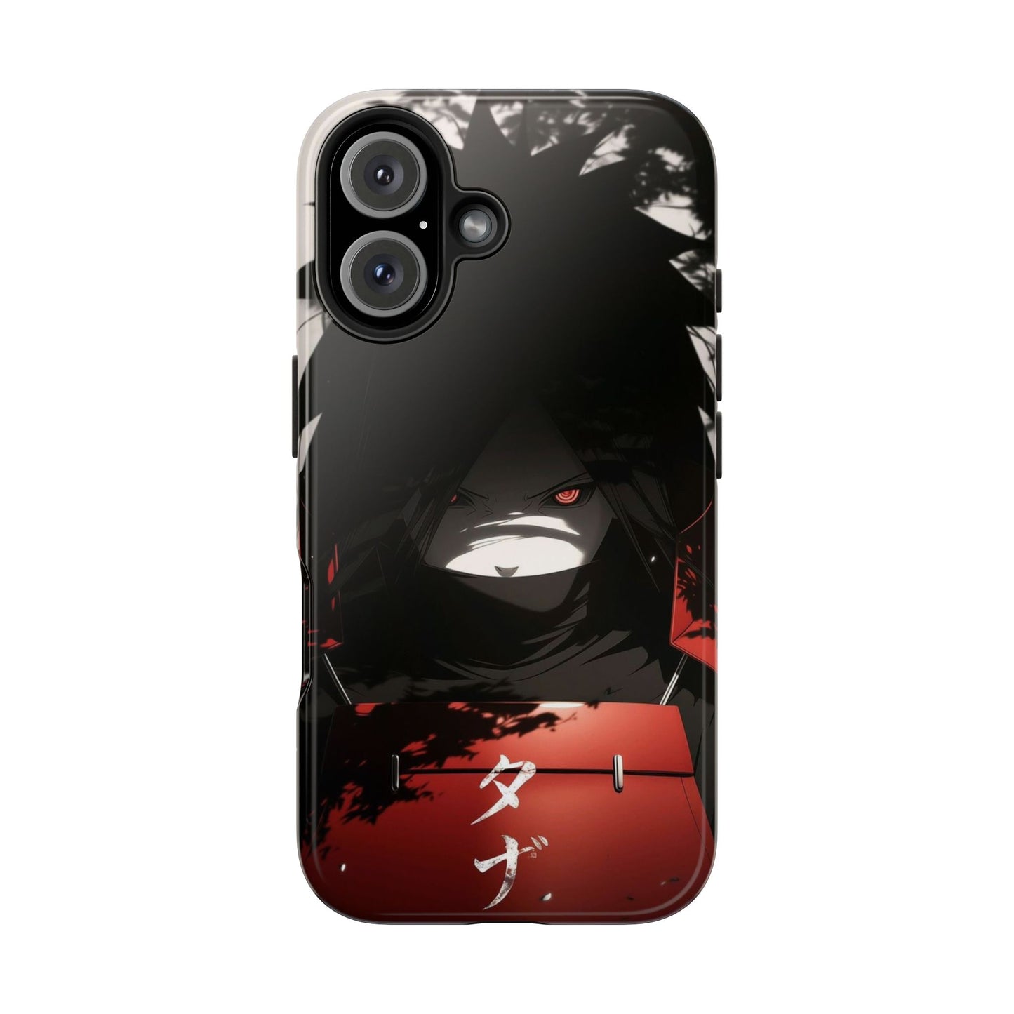 Anime Dark Ninja Phone Case — Red Eye Silhouette Tough Phone Case