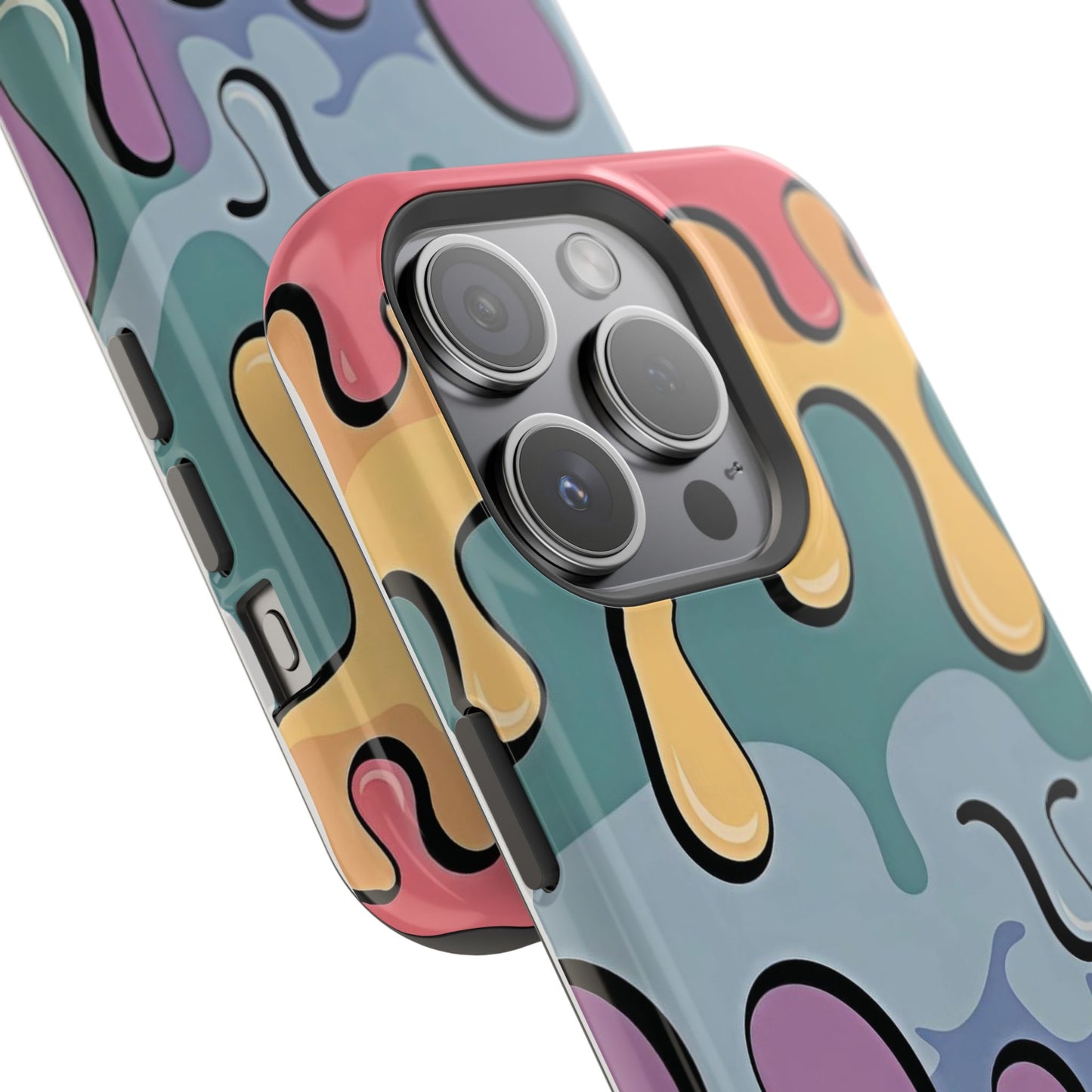 Colorful Drip Magnetic Phone Case — Impact-Resistant iPhone Cover