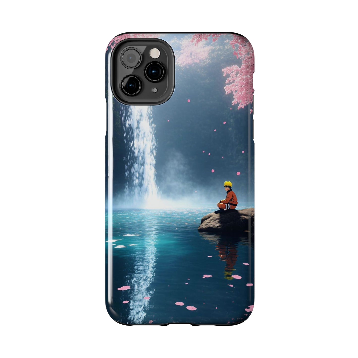 Naruto Scenic Tough Phone Case — Waterfall Meditation Anime Cover