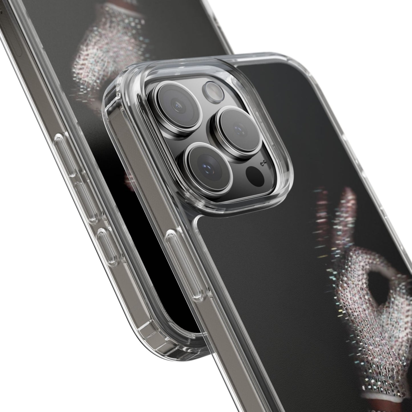 Diamond Glove OK Hand Clear Phone Case