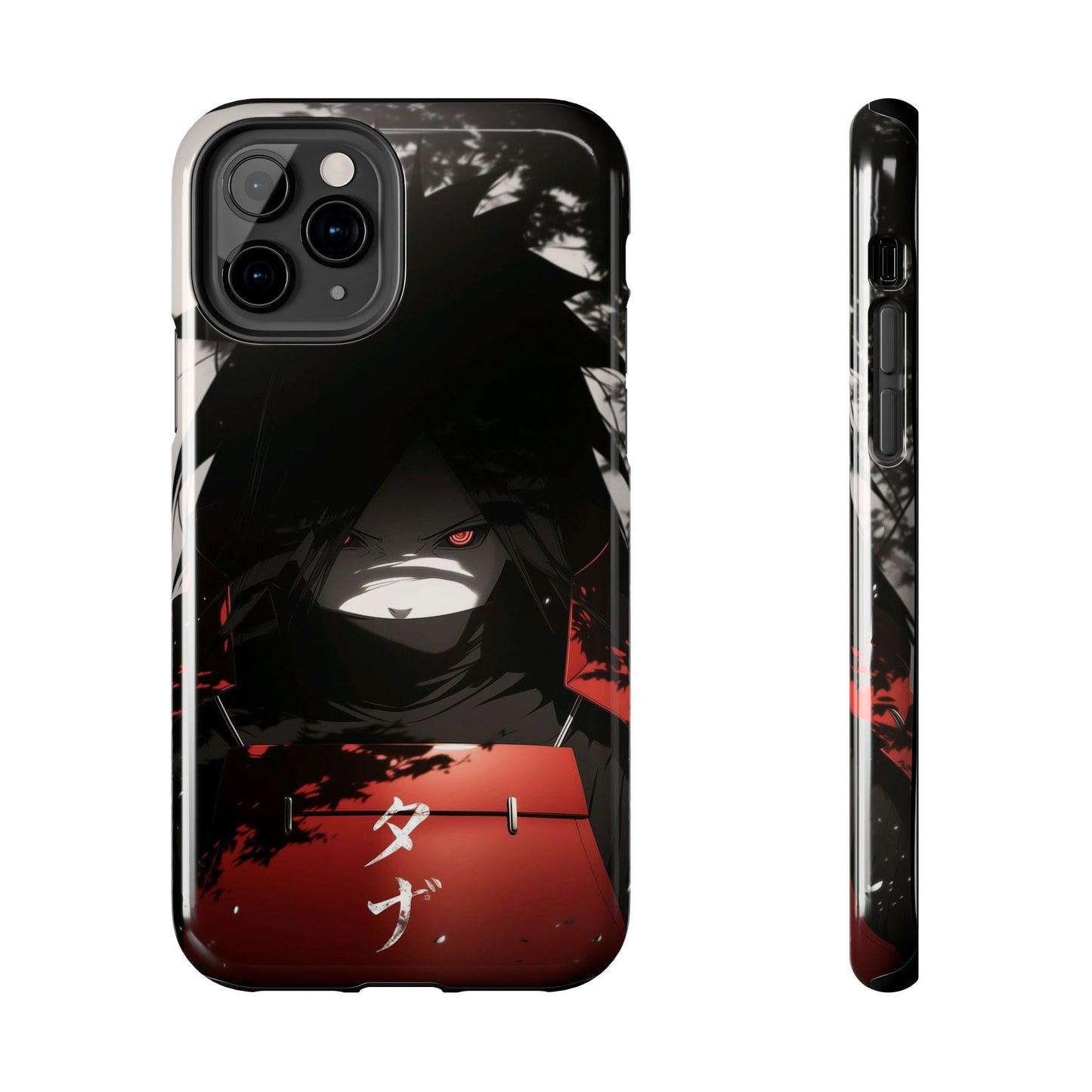 Anime Dark Ninja Phone Case — Red Eye Silhouette Tough Phone Case